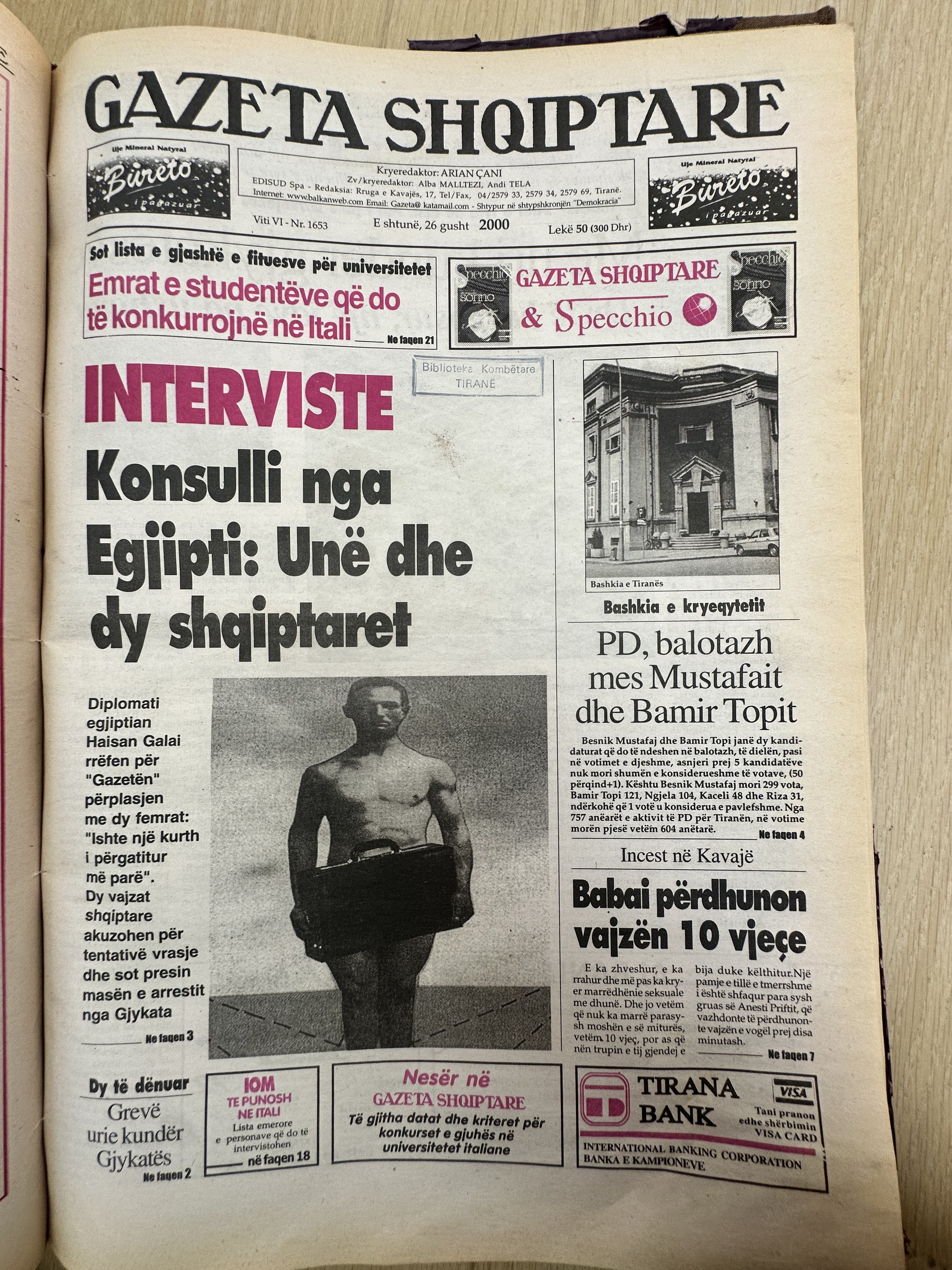 Gazeta Shqiptare 2000-08-26
