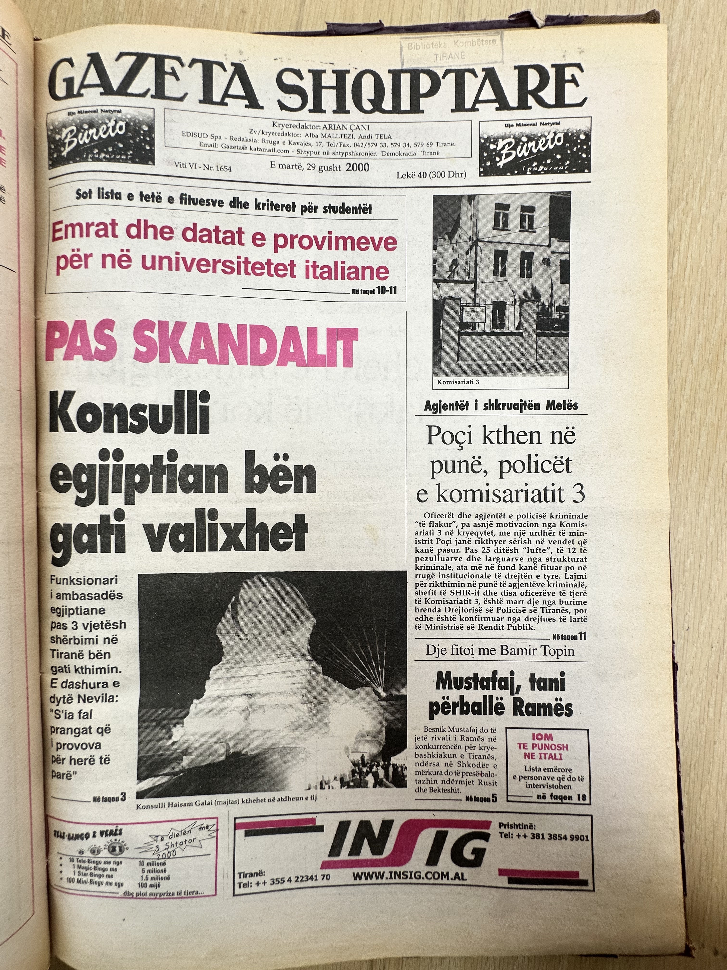 Gazeta Shqiptare 2000-08-29