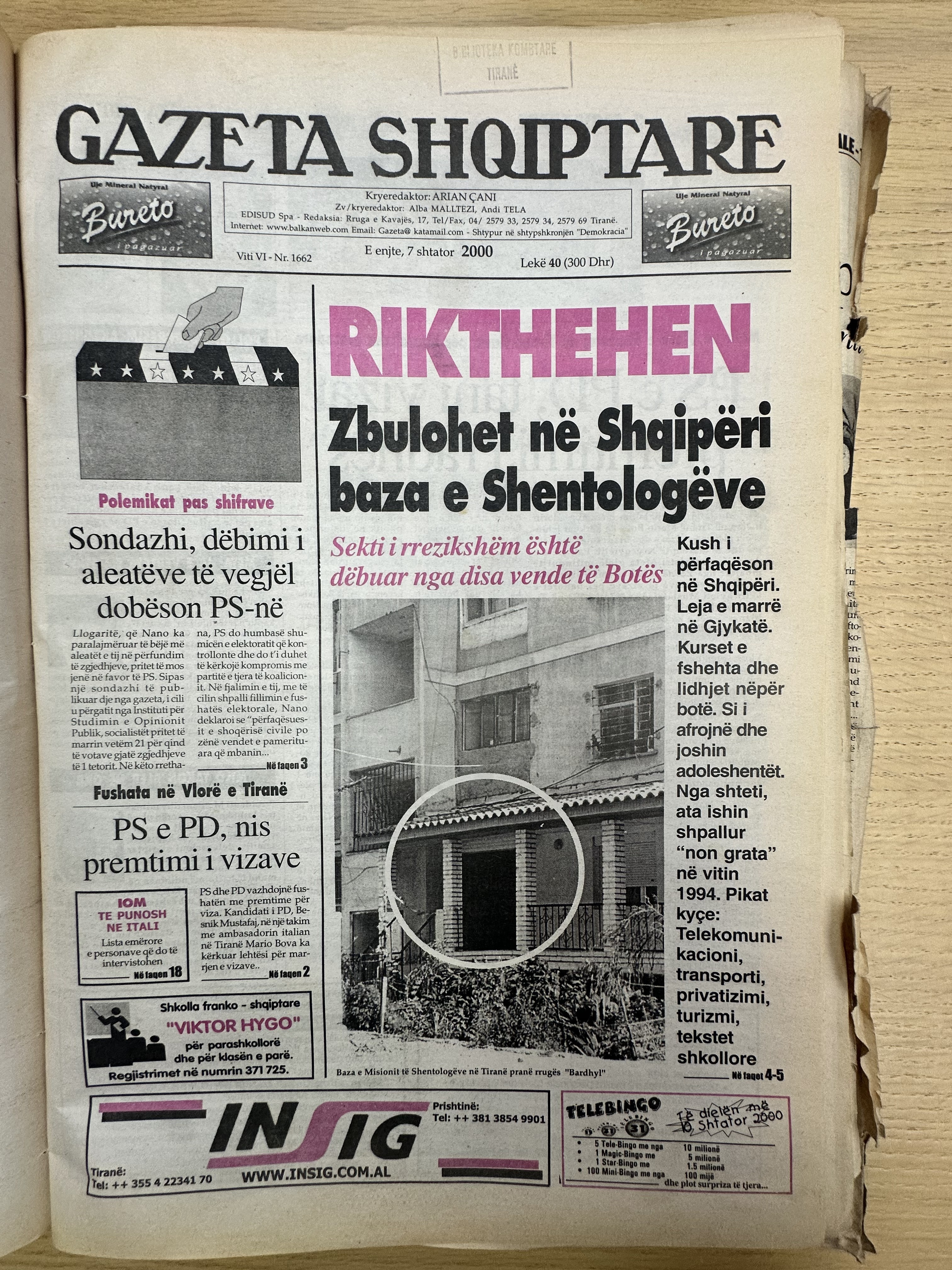 Gazeta Shqiptare 2000-09-07