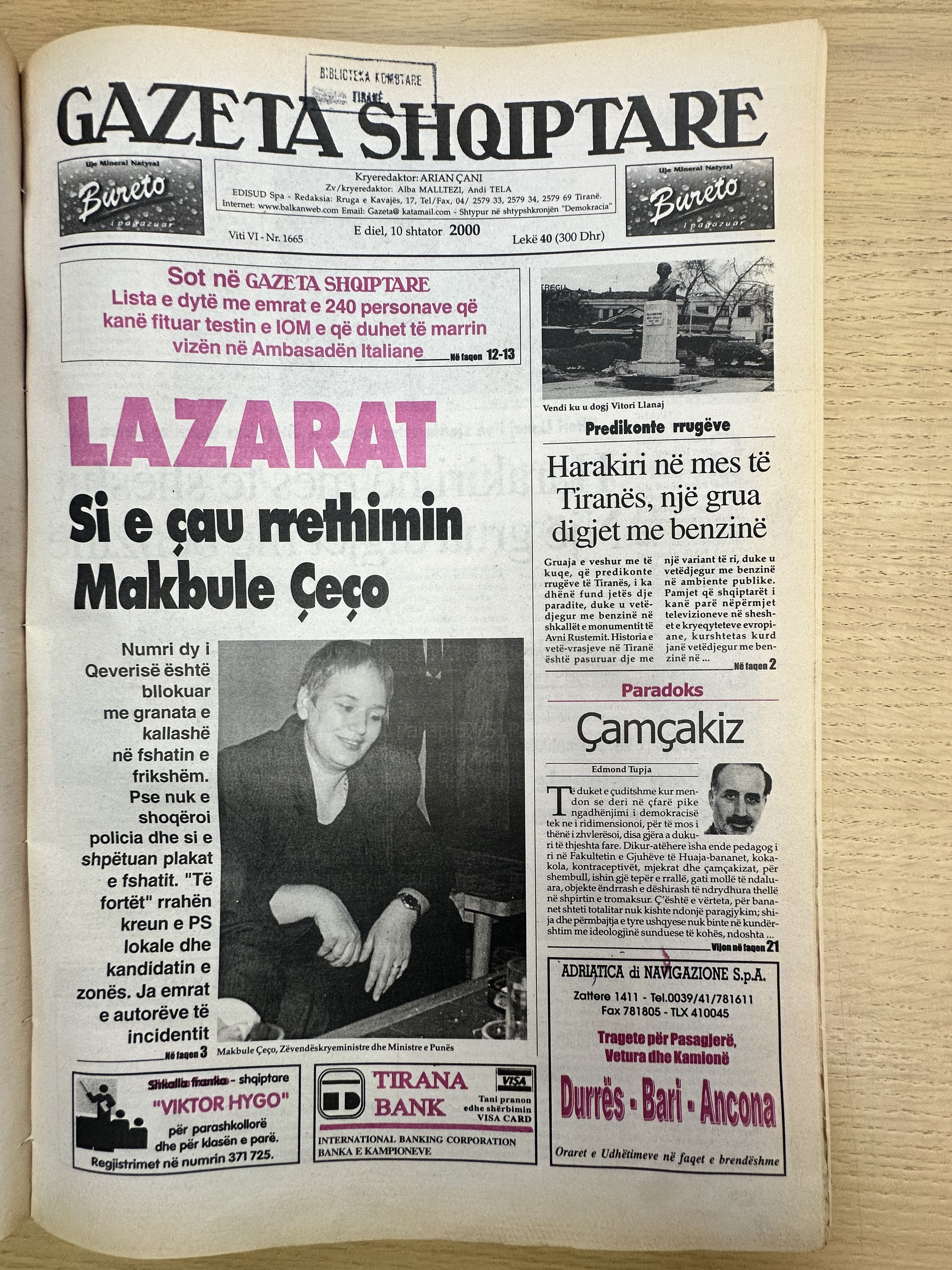 Gazeta Shqiptare 2000-09-10