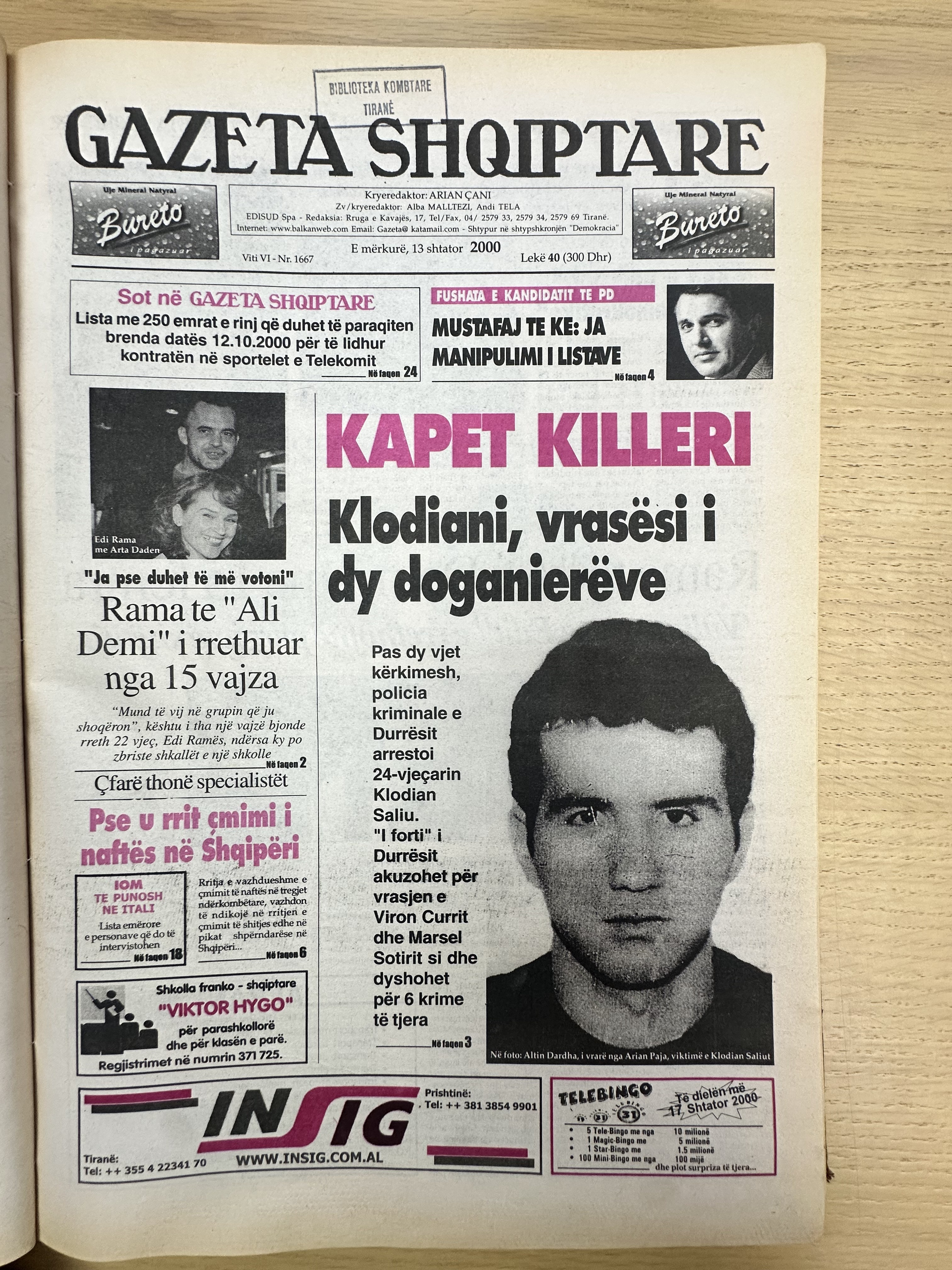 Gazeta Shqiptare 2000-09-13