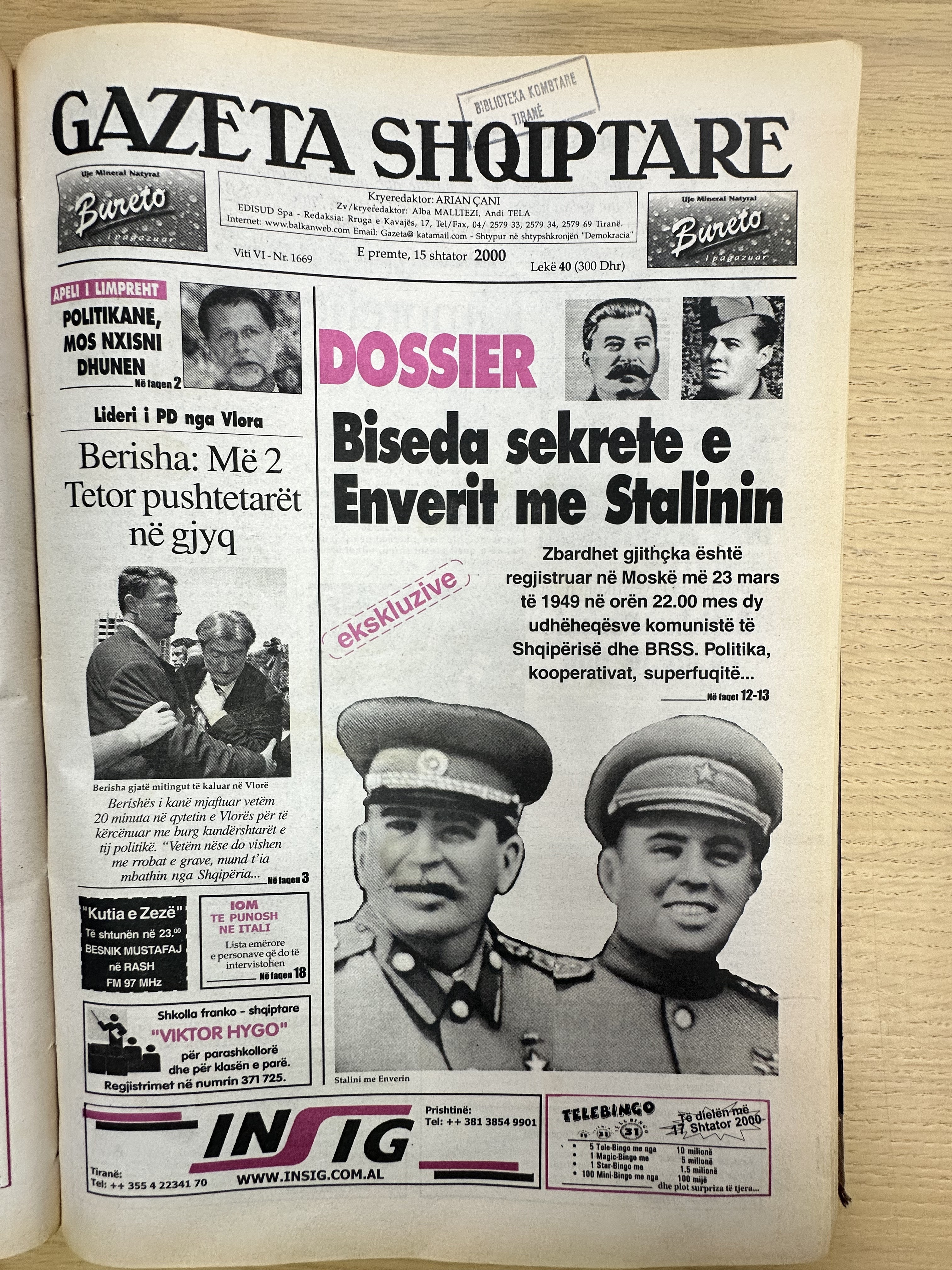 Gazeta Shqiptare 2000-09-15