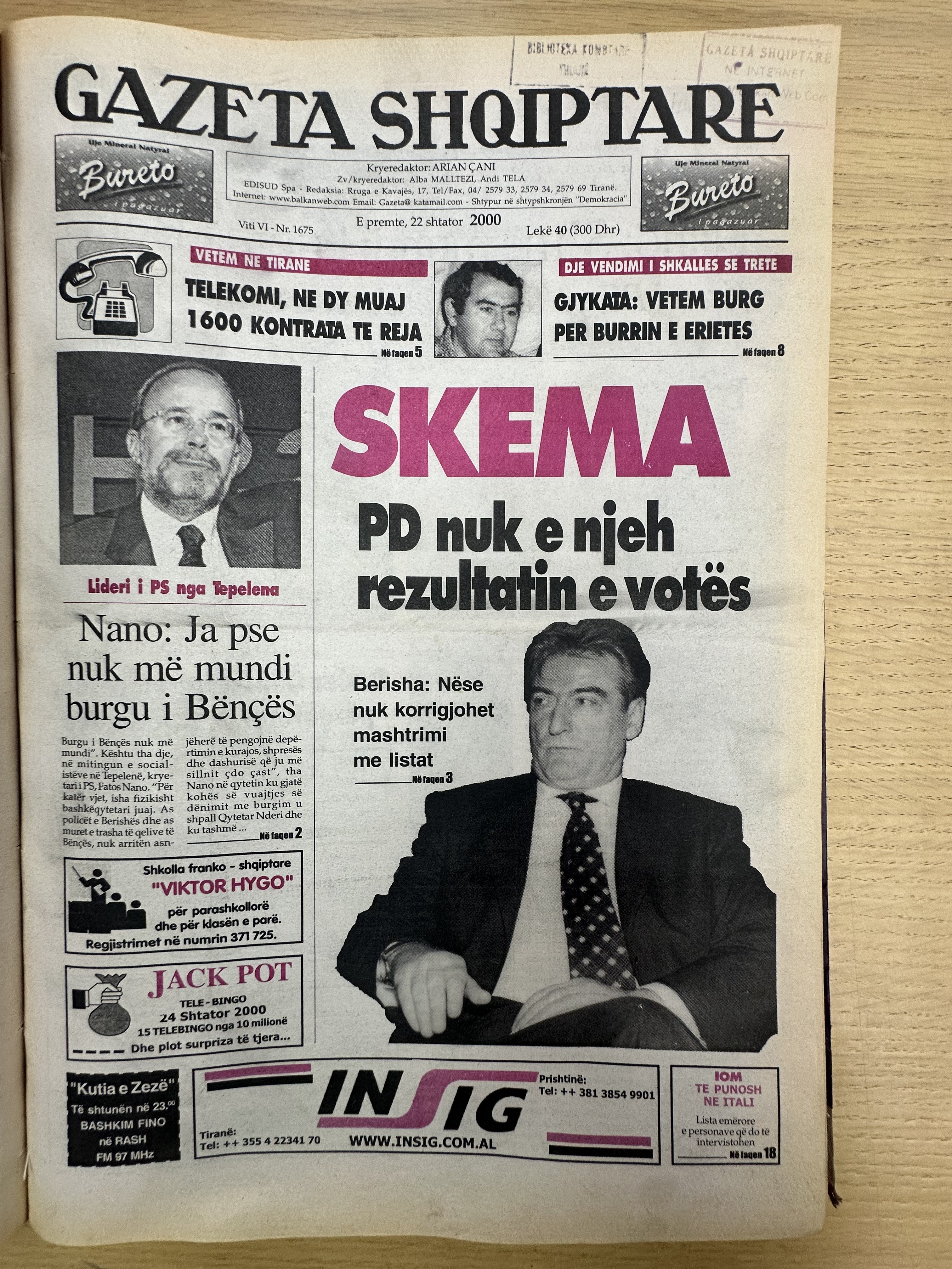 Gazeta Shqiptare 2000-09-22