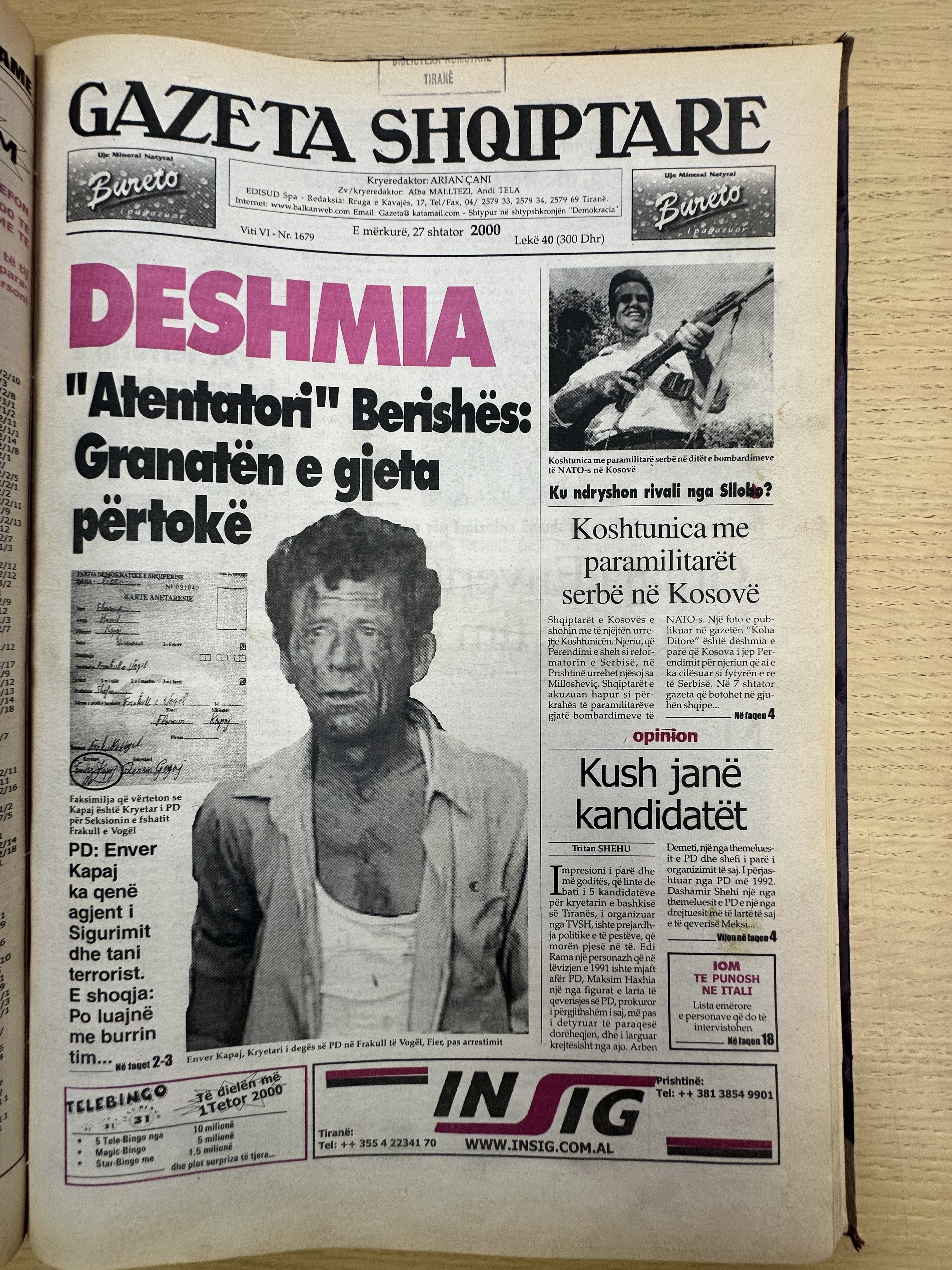 Gazeta Shqiptare 2000-09-27