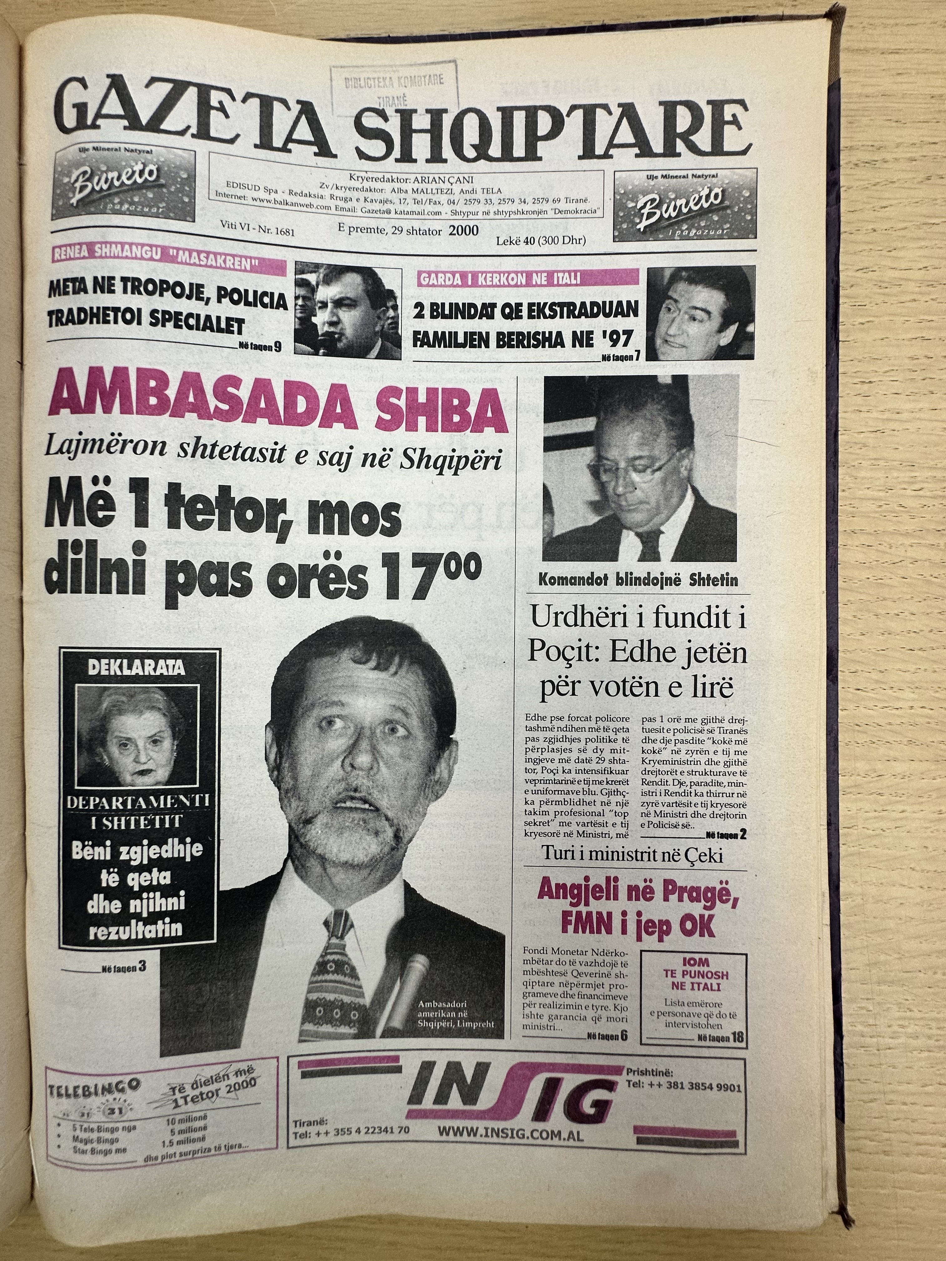 Gazeta Shqiptare 2000-09-29