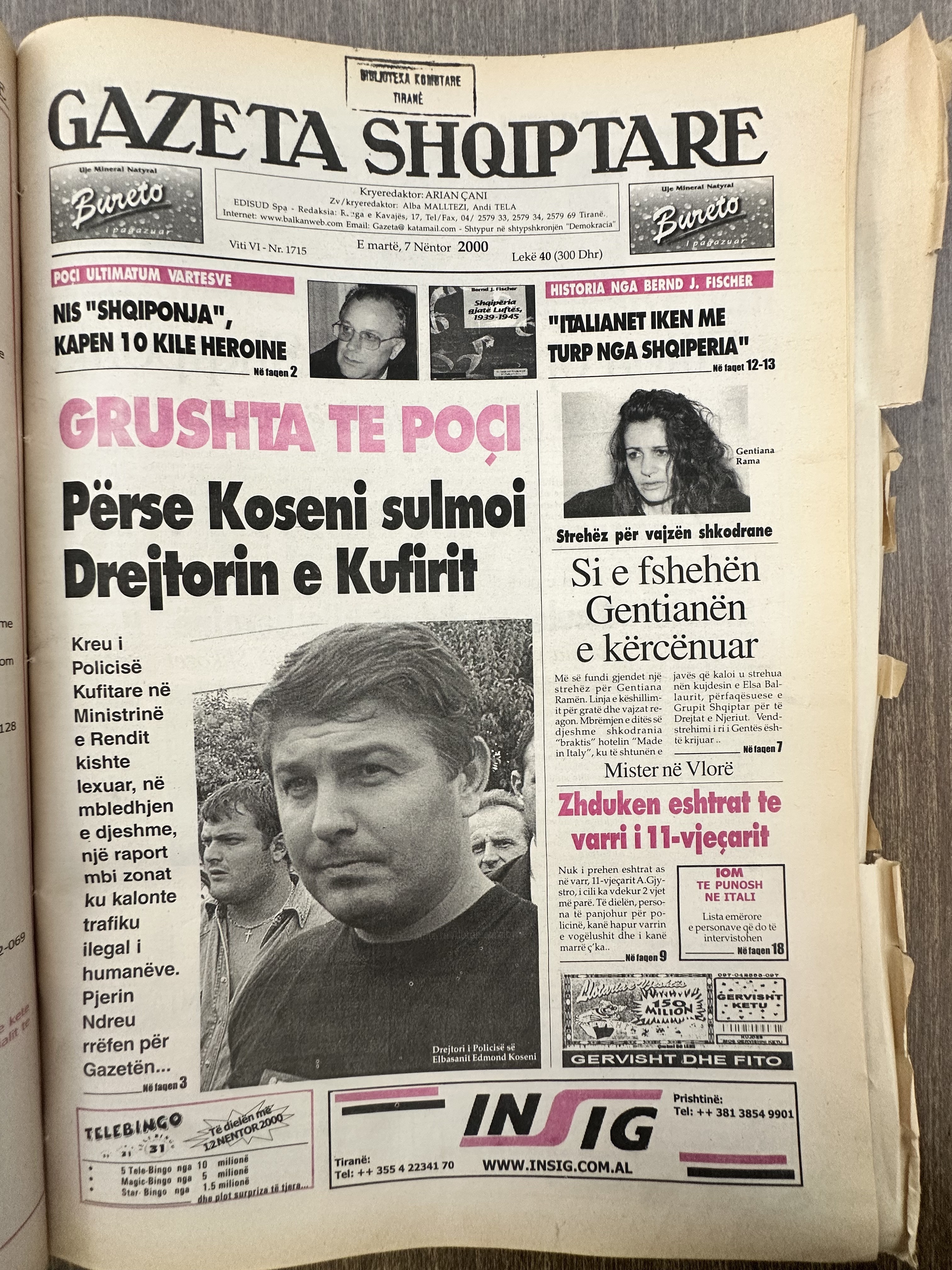 Gazeta Shqiptare 2000-11-07