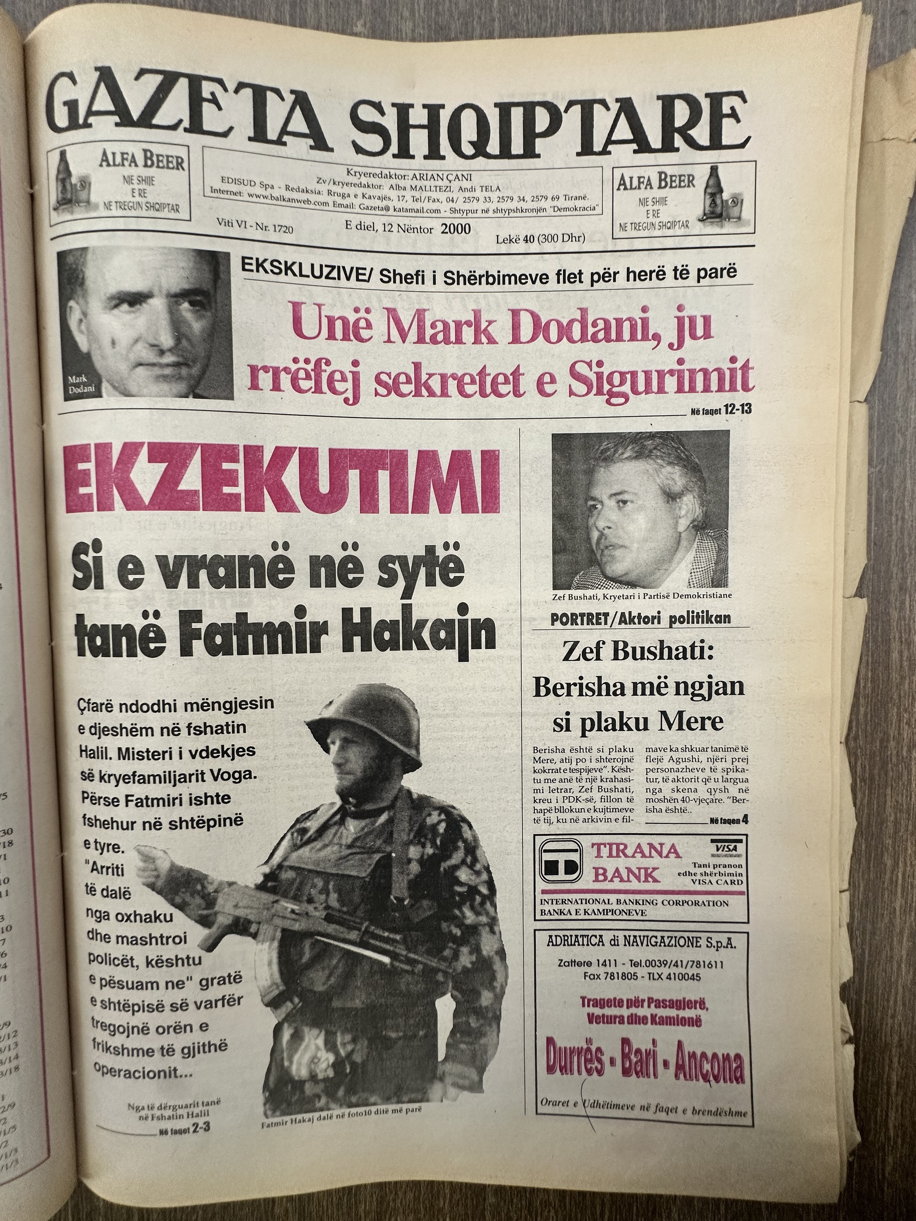 Gazeta Shqiptare 2000-11-12