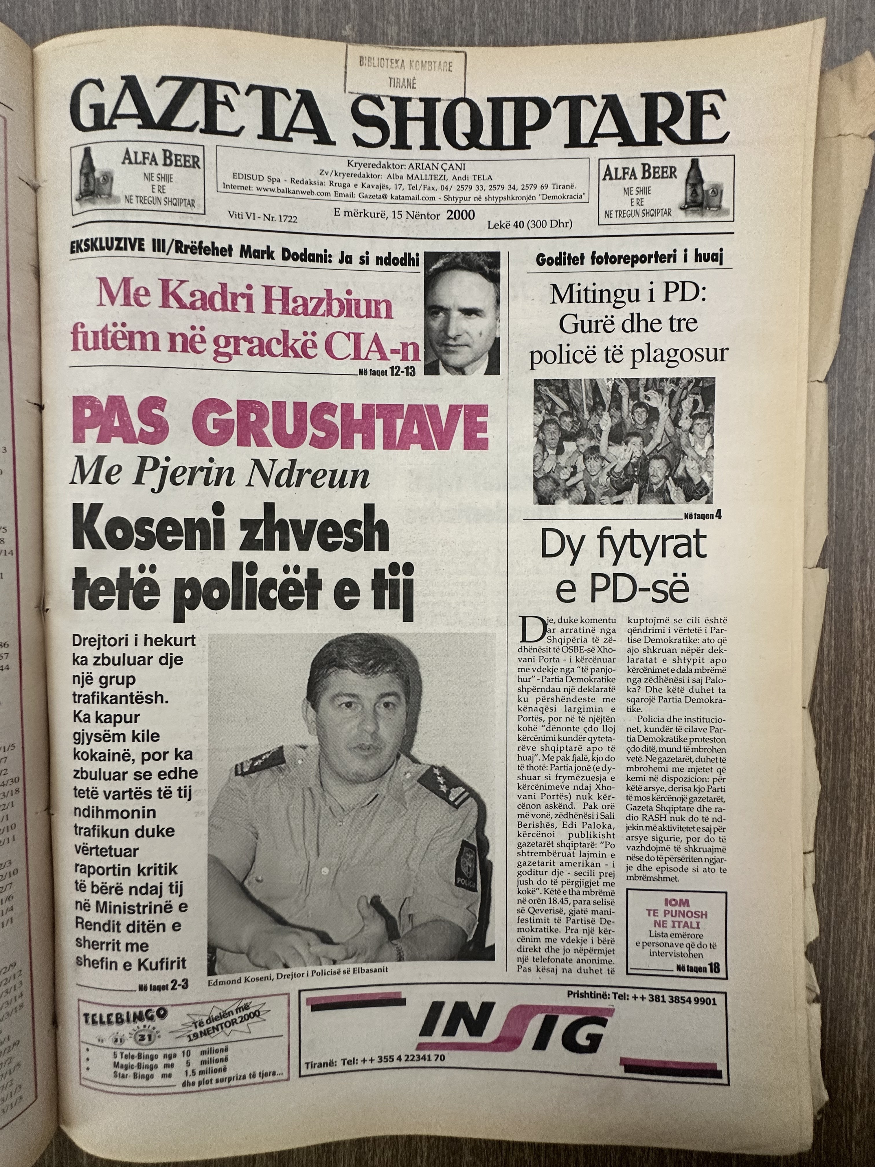 Gazeta Shqiptare 2000-11-15