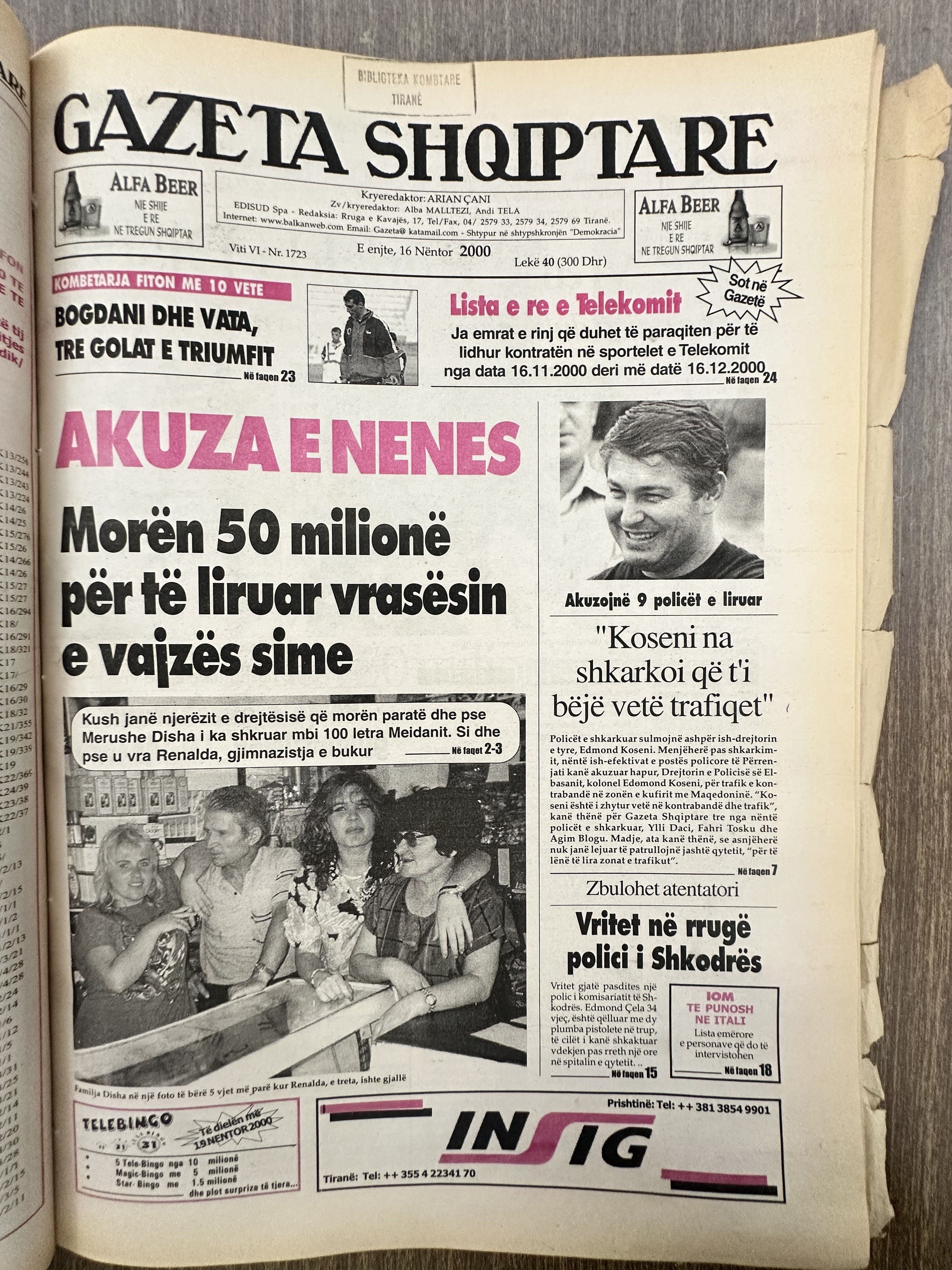 Gazeta Shqiptare 2000-11-16