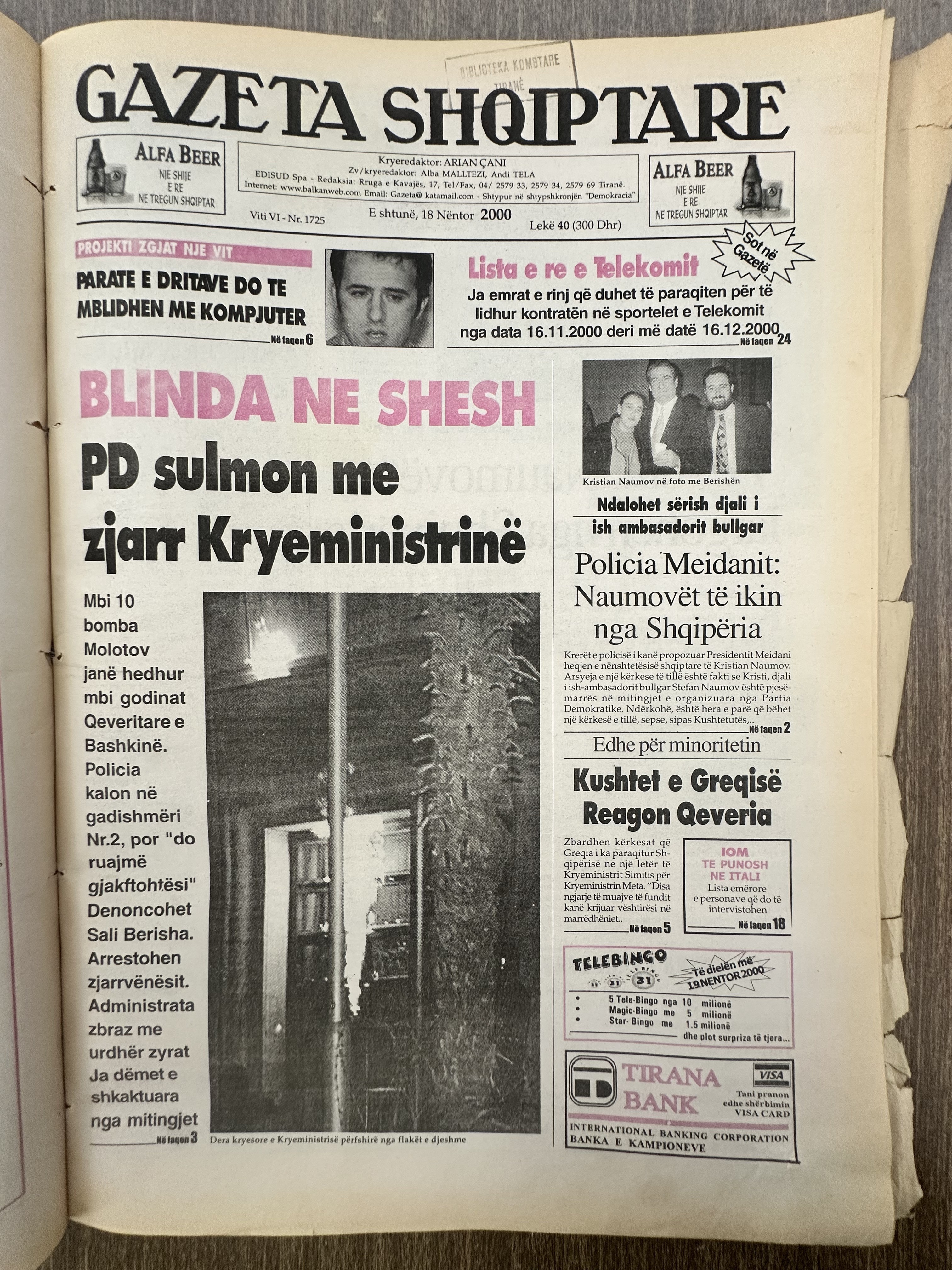 Gazeta Shqiptare 2000-11-18