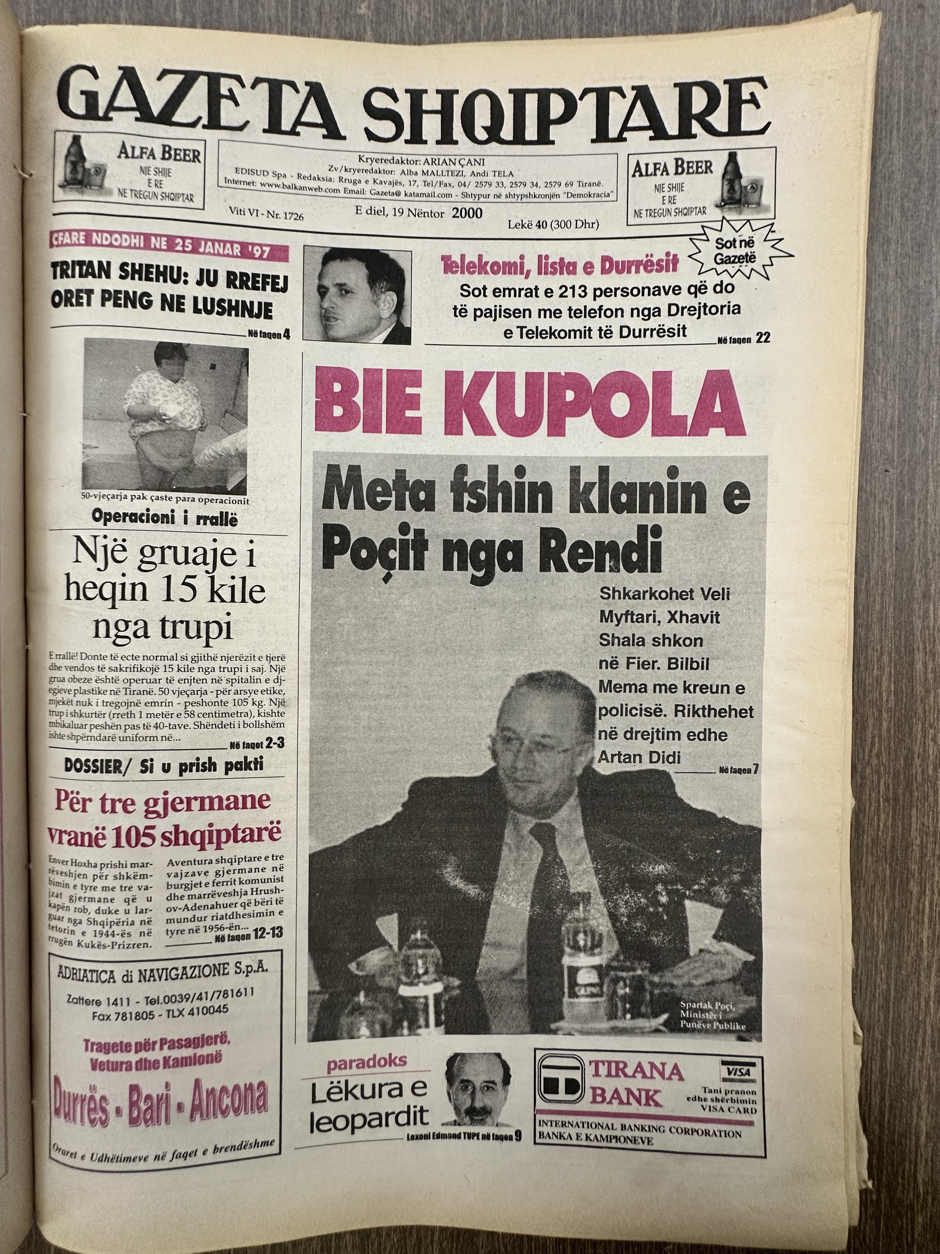Gazeta Shqiptare 2000-11-19