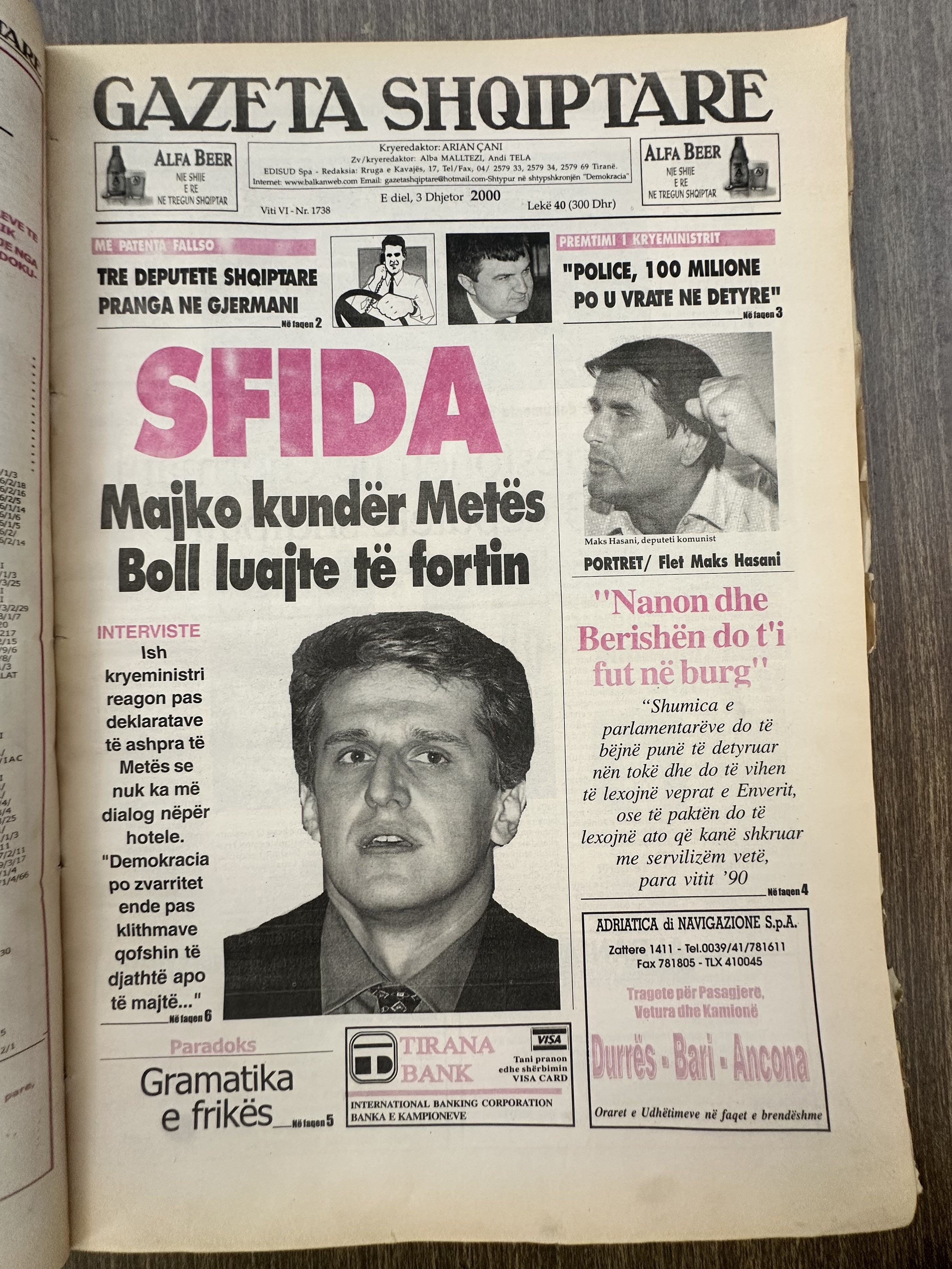 Gazeta Shqiptare 2000-12-03