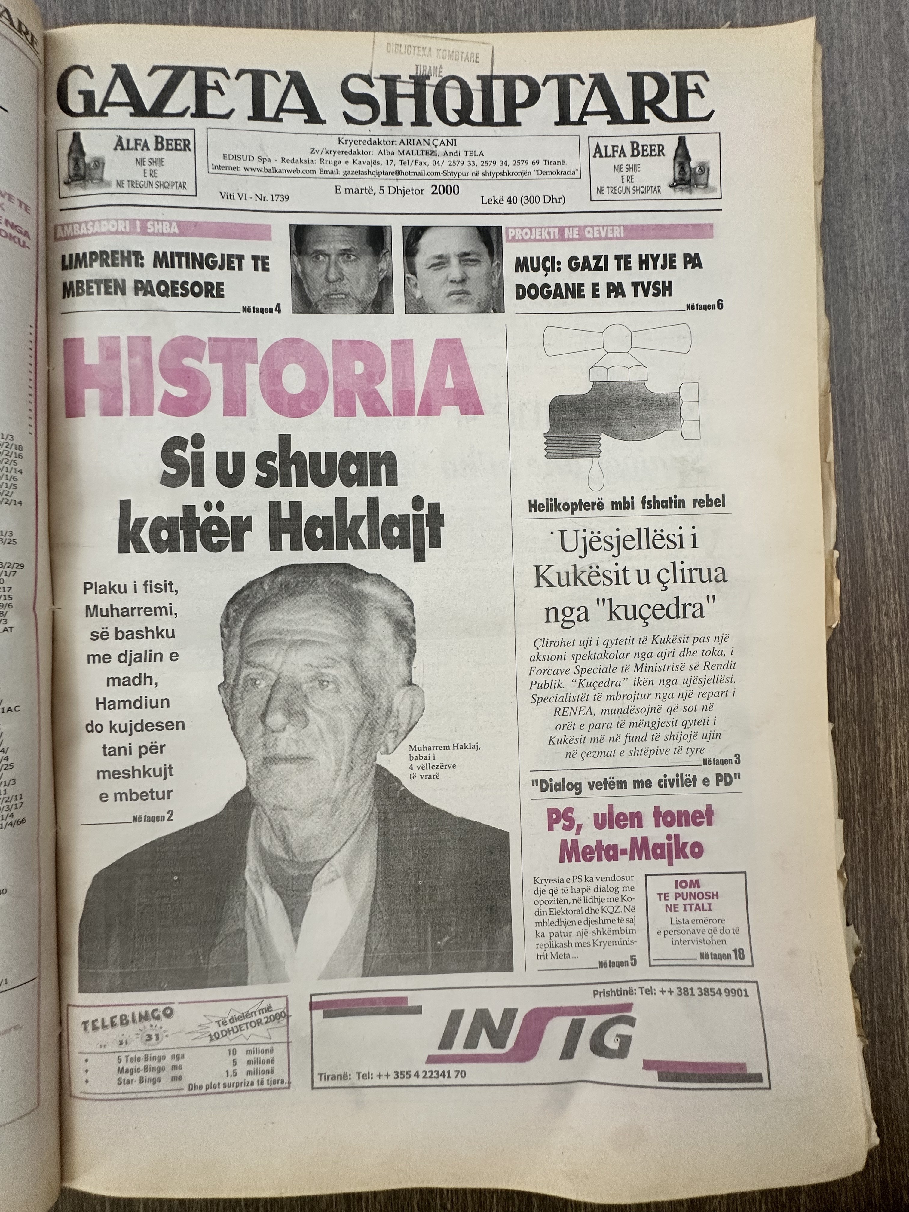 Gazeta Shqiptare 2000-12-05