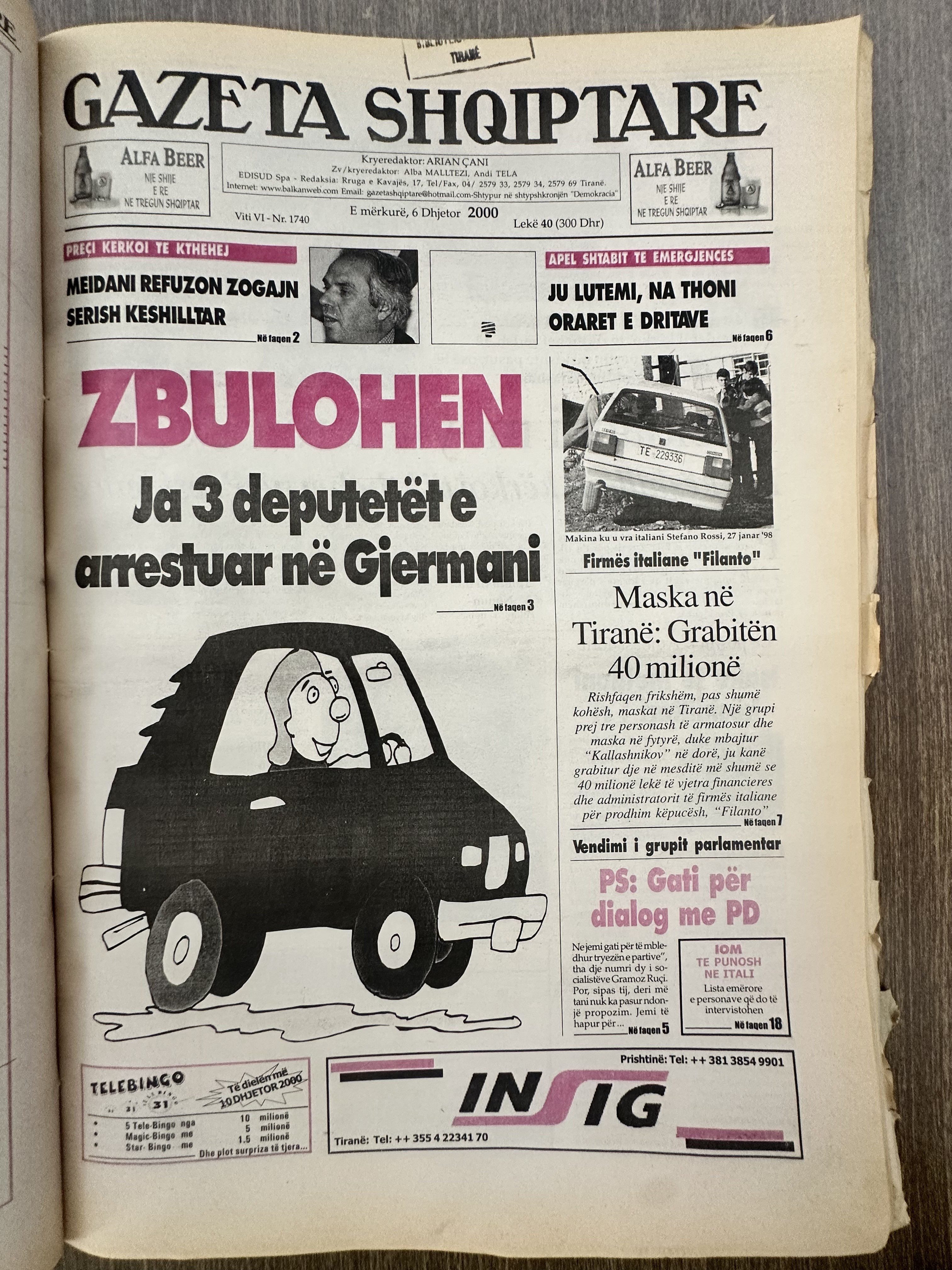 Gazeta Shqiptare 2000-12-06