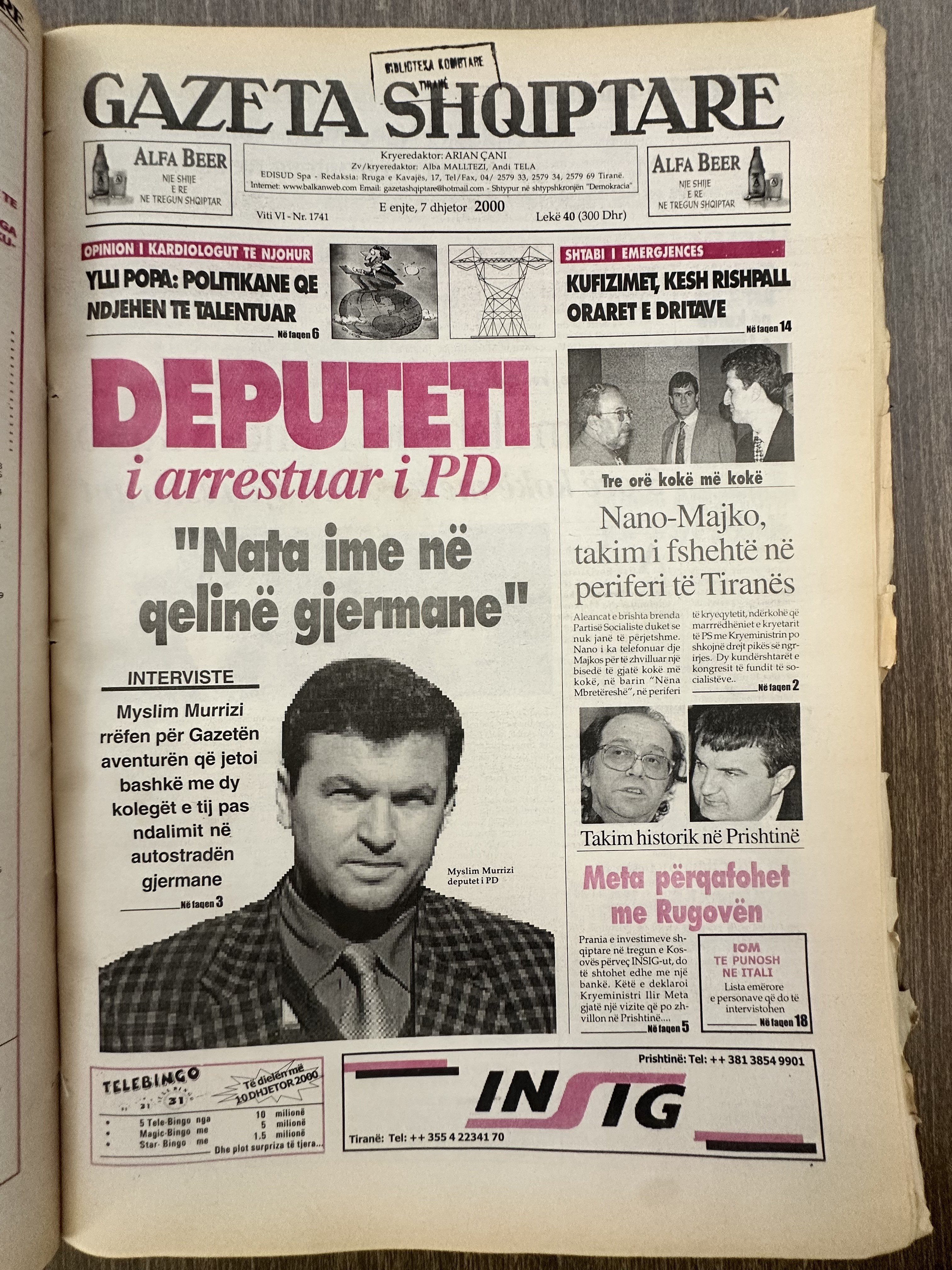 Gazeta Shqiptare 2000-12-07