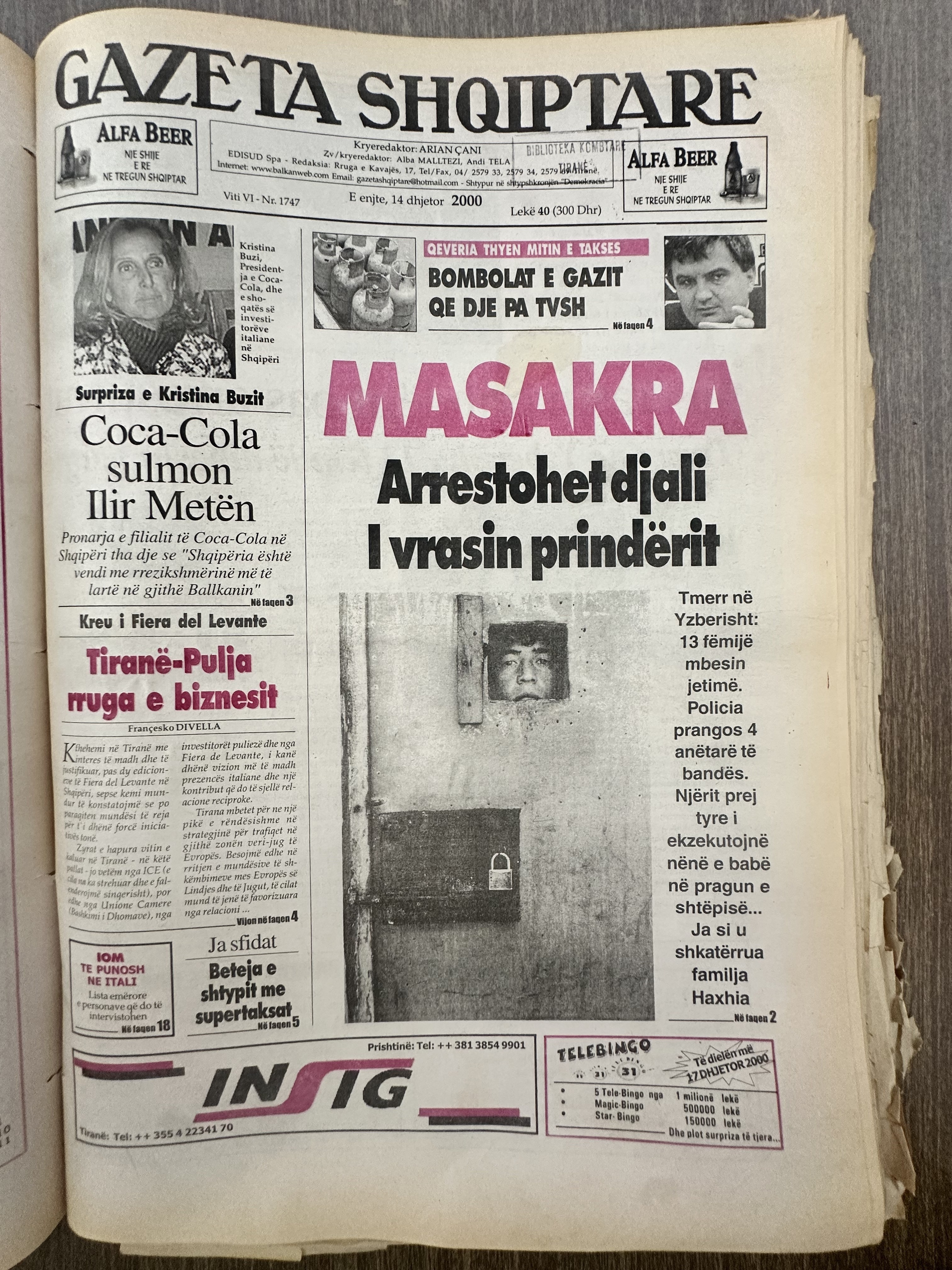 Gazeta Shqiptare 2000-12-14