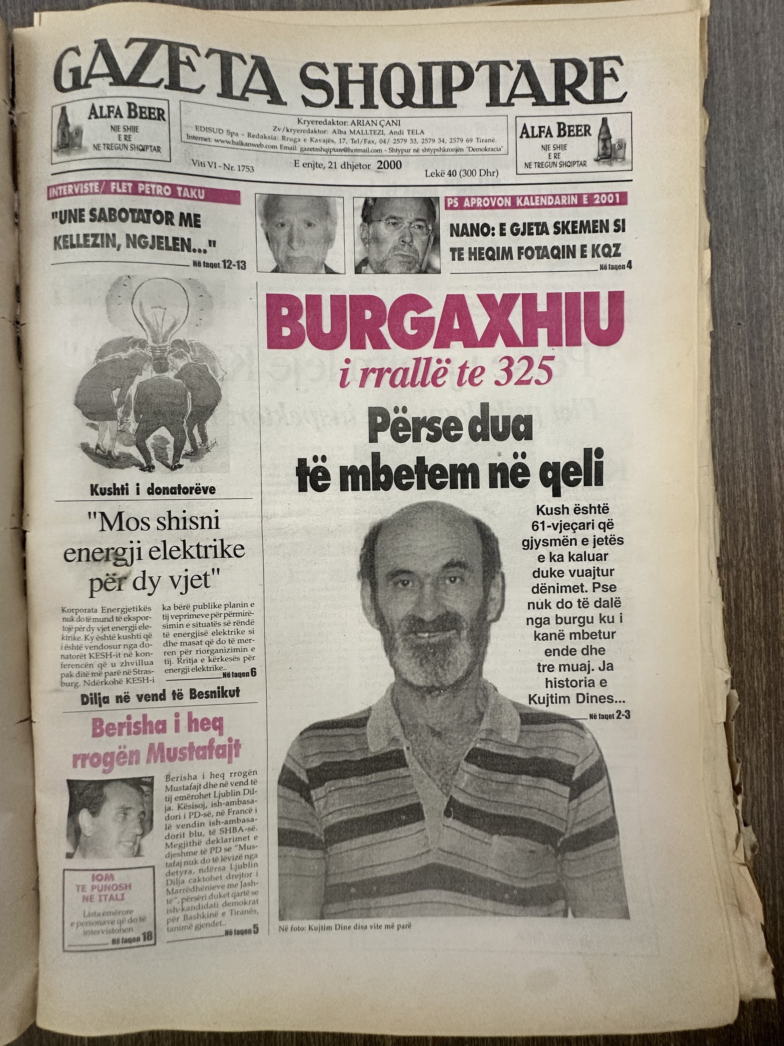 Gazeta Shqiptare 2000-12-21