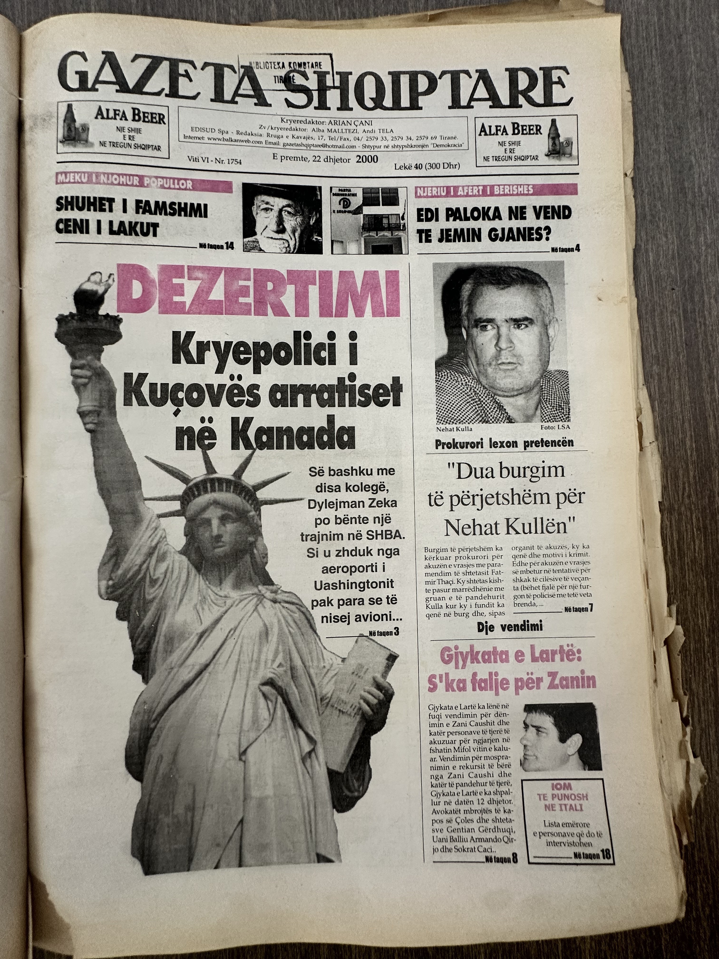 Gazeta Shqiptare 2000-12-22