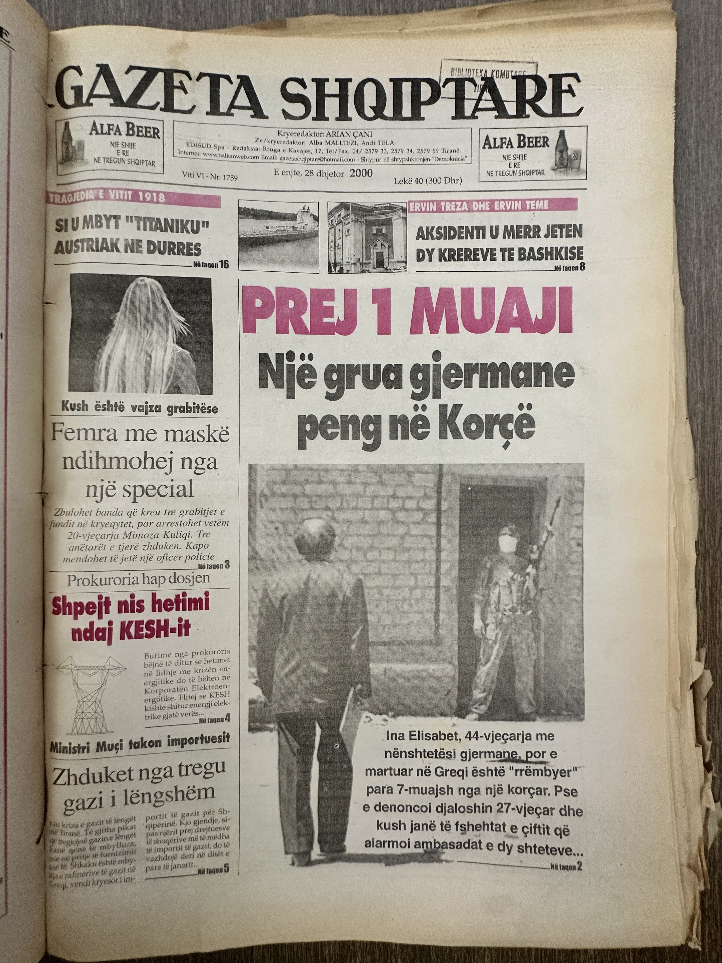 Gazeta Shqiptare 2000-09-28