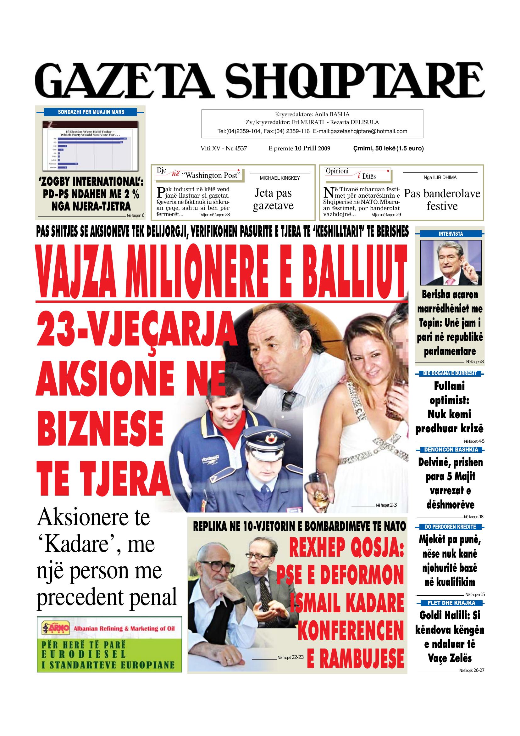 Gazeta Shqiptare 2009-04-10
