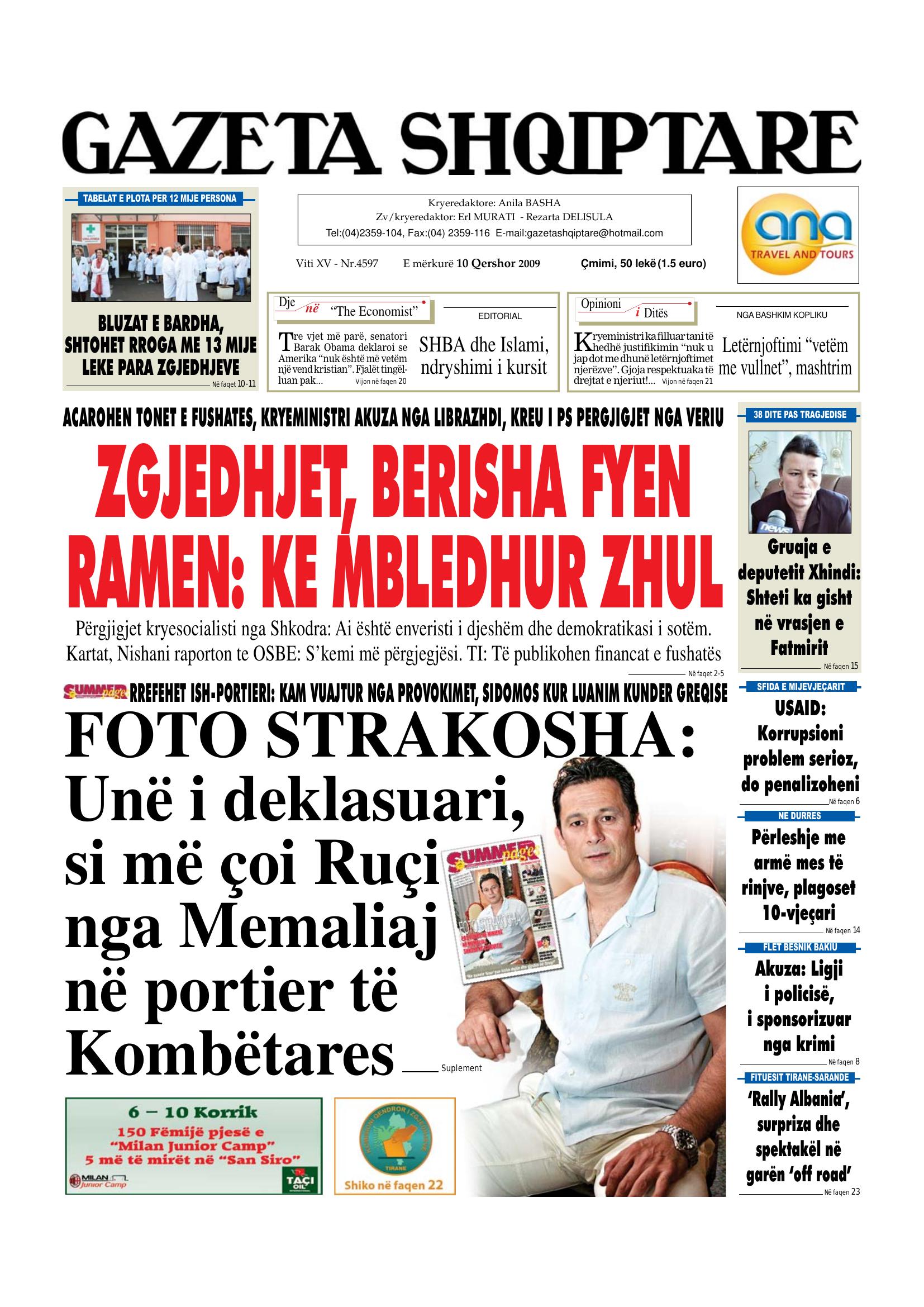Gazeta Shqiptare 2009-06-10