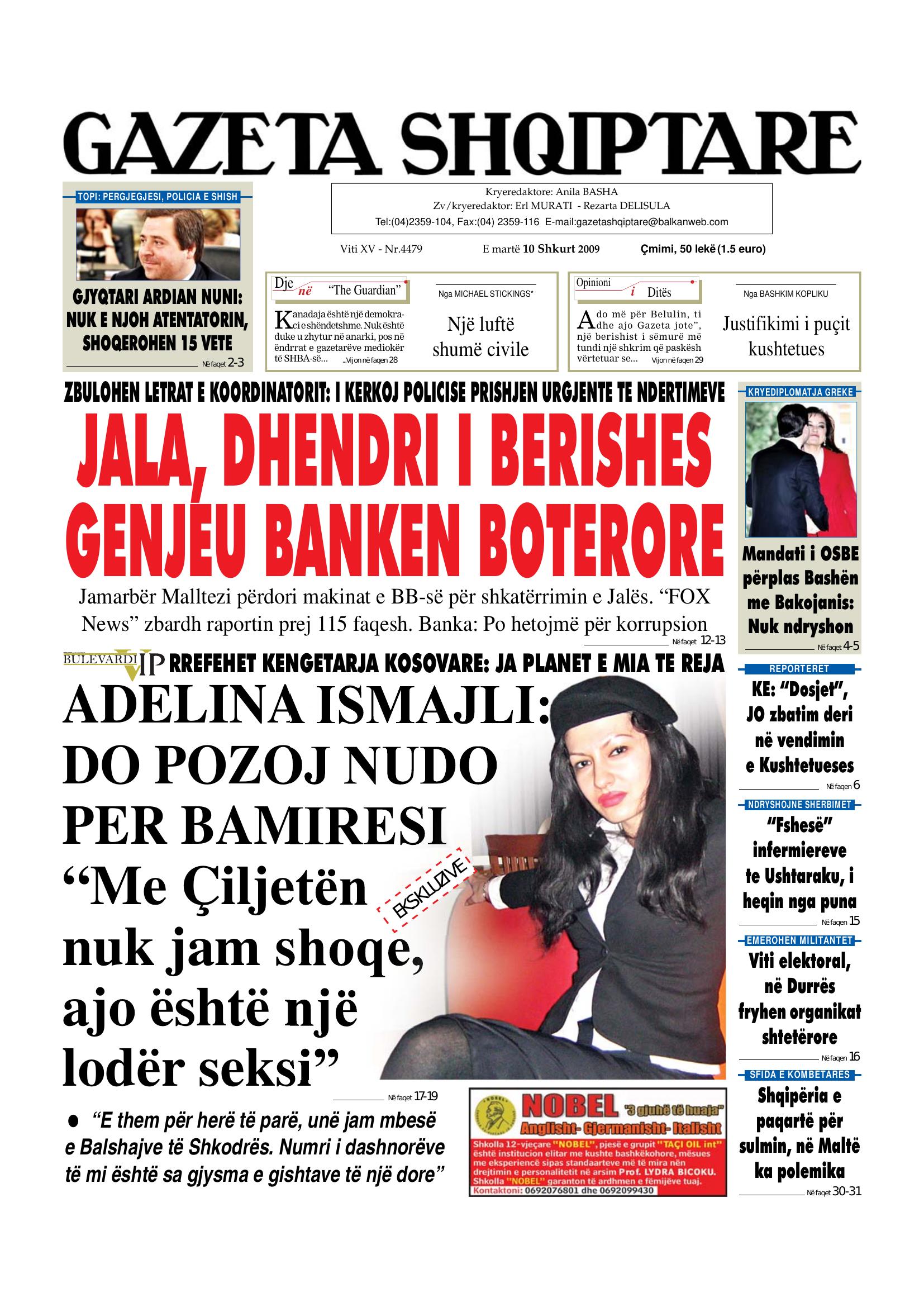 Gazeta Shqiptare 2009-02-10