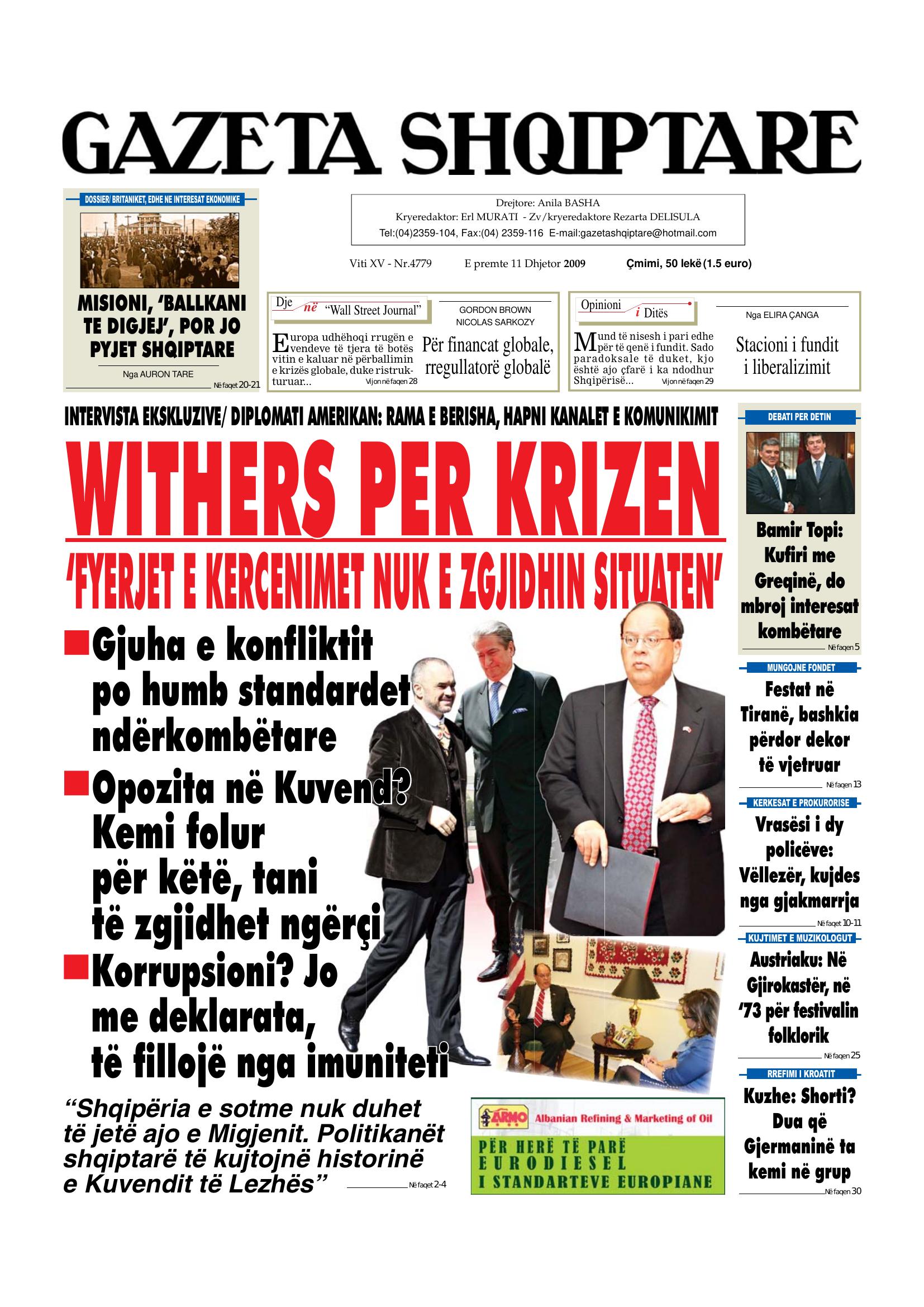 Gazeta Shqiptare 2009-12-11