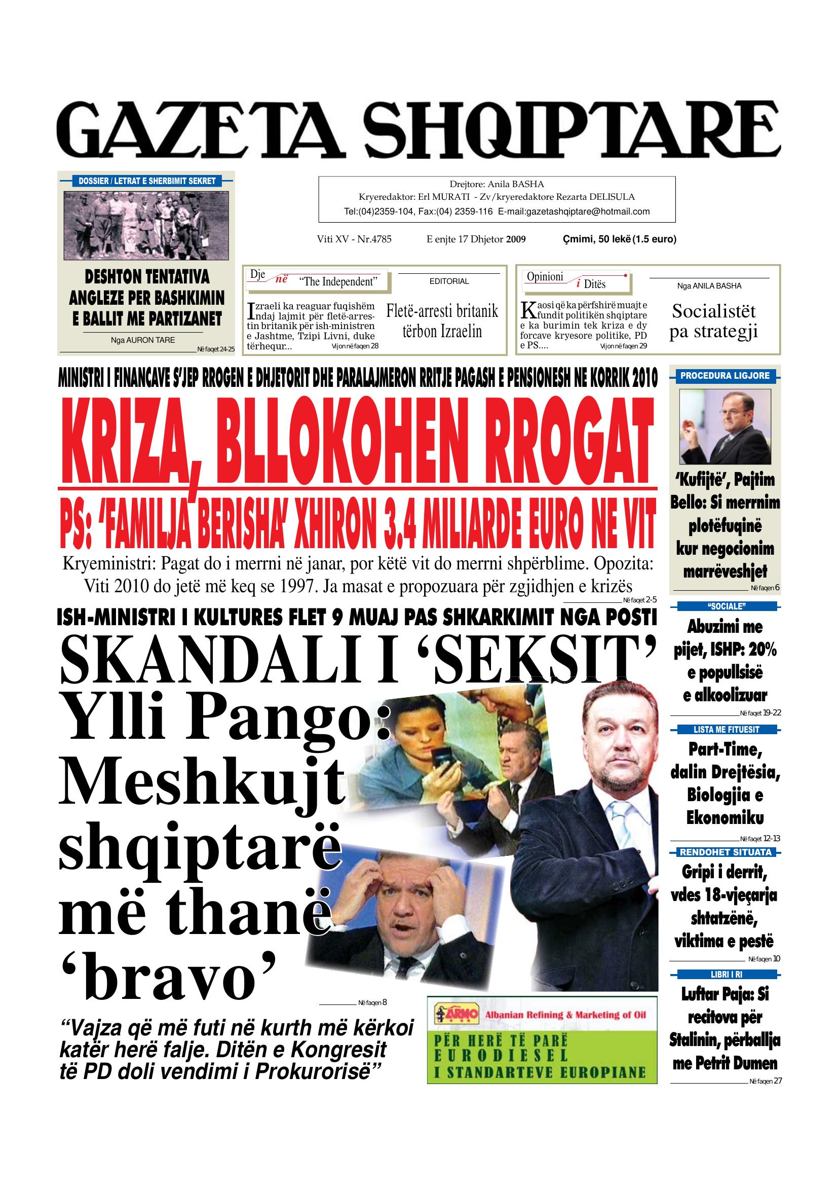 Gazeta Shqiptare 2009-12-17