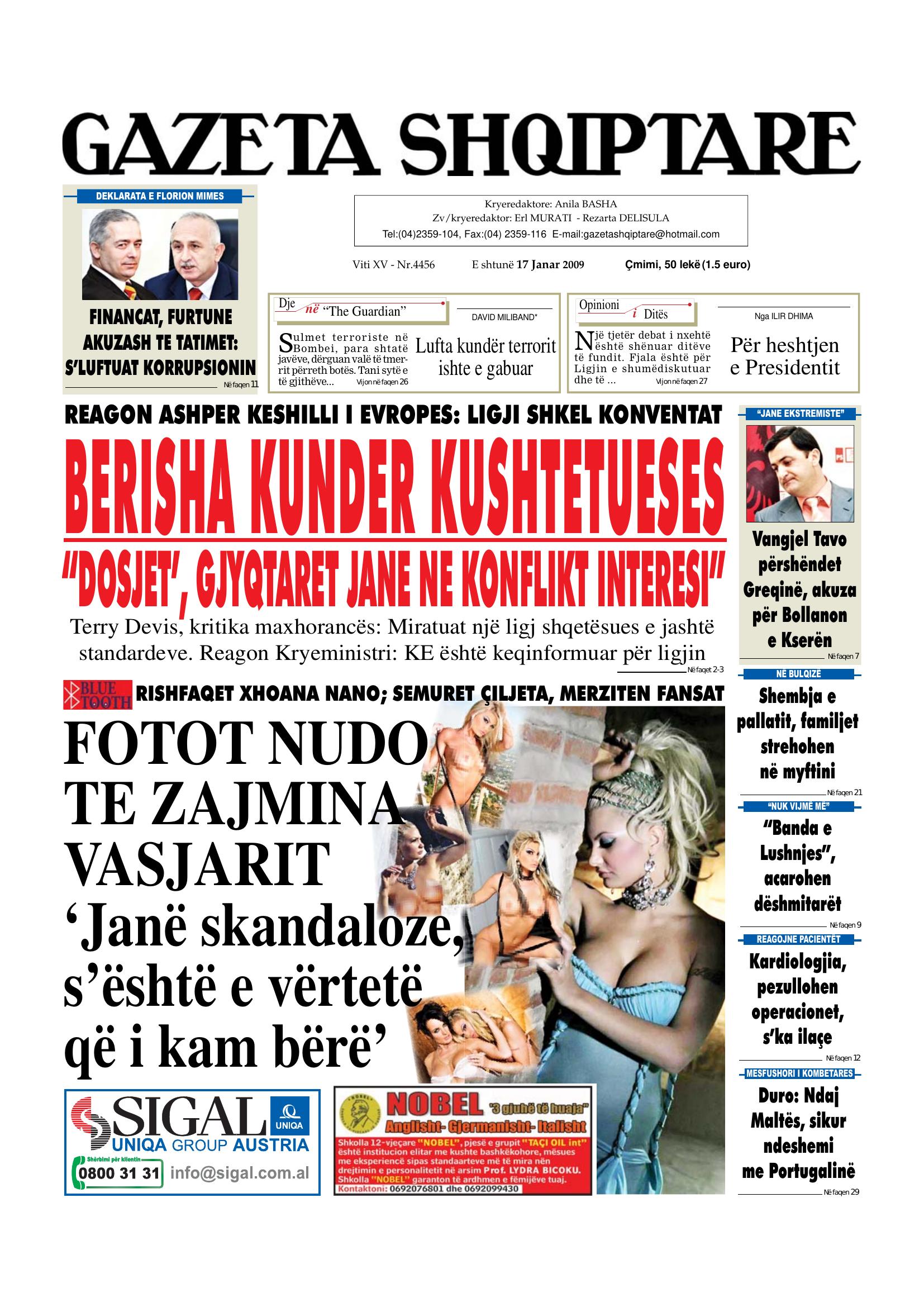 Gazeta Shqiptare 2009-01-17