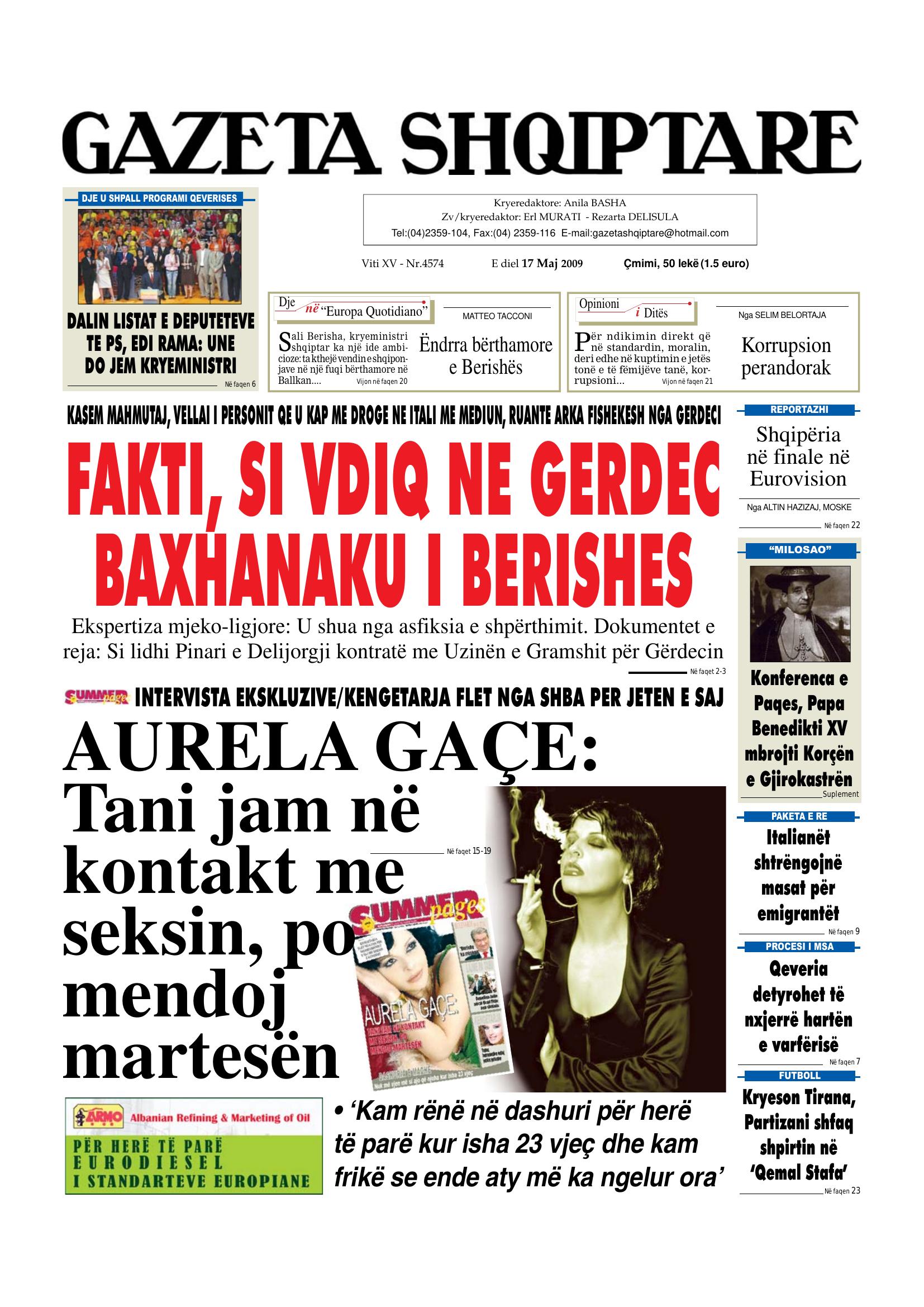 Gazeta Shqiptare 2009-05-17