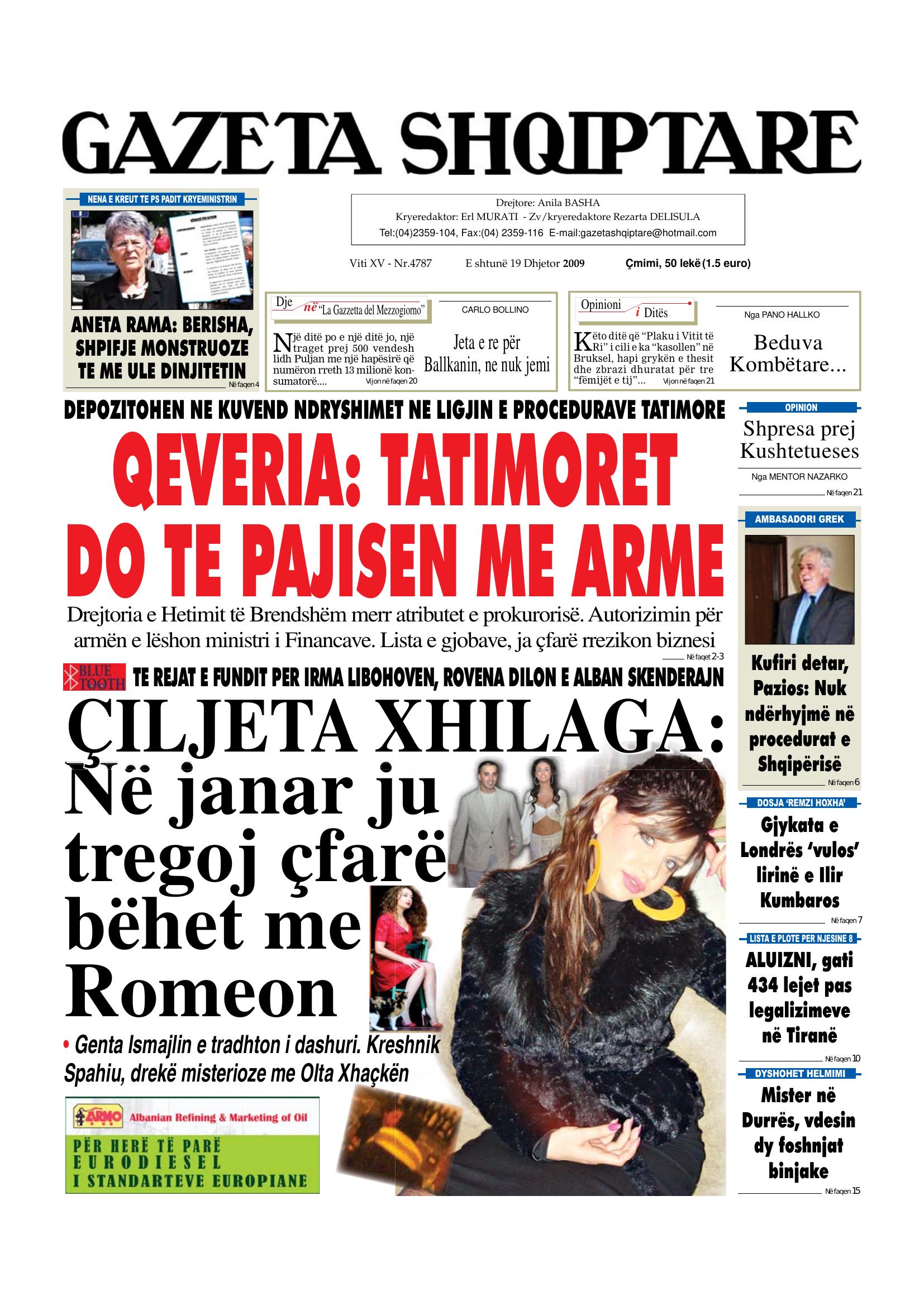 Gazeta Shqiptare 2009-12-19
