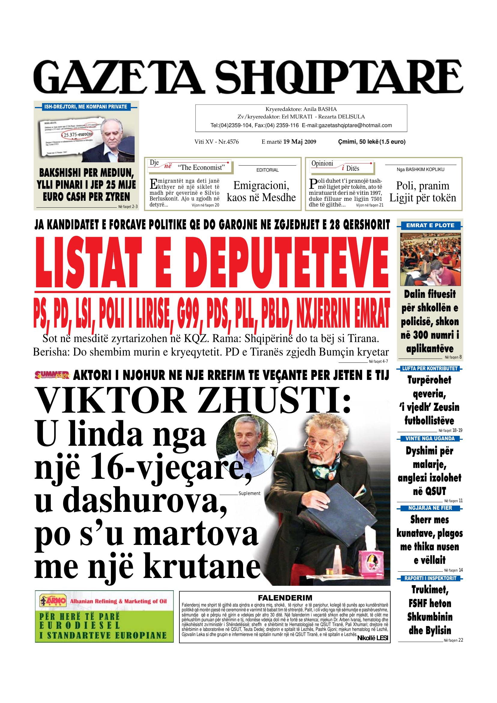 Gazeta Shqiptare 2009-05-19