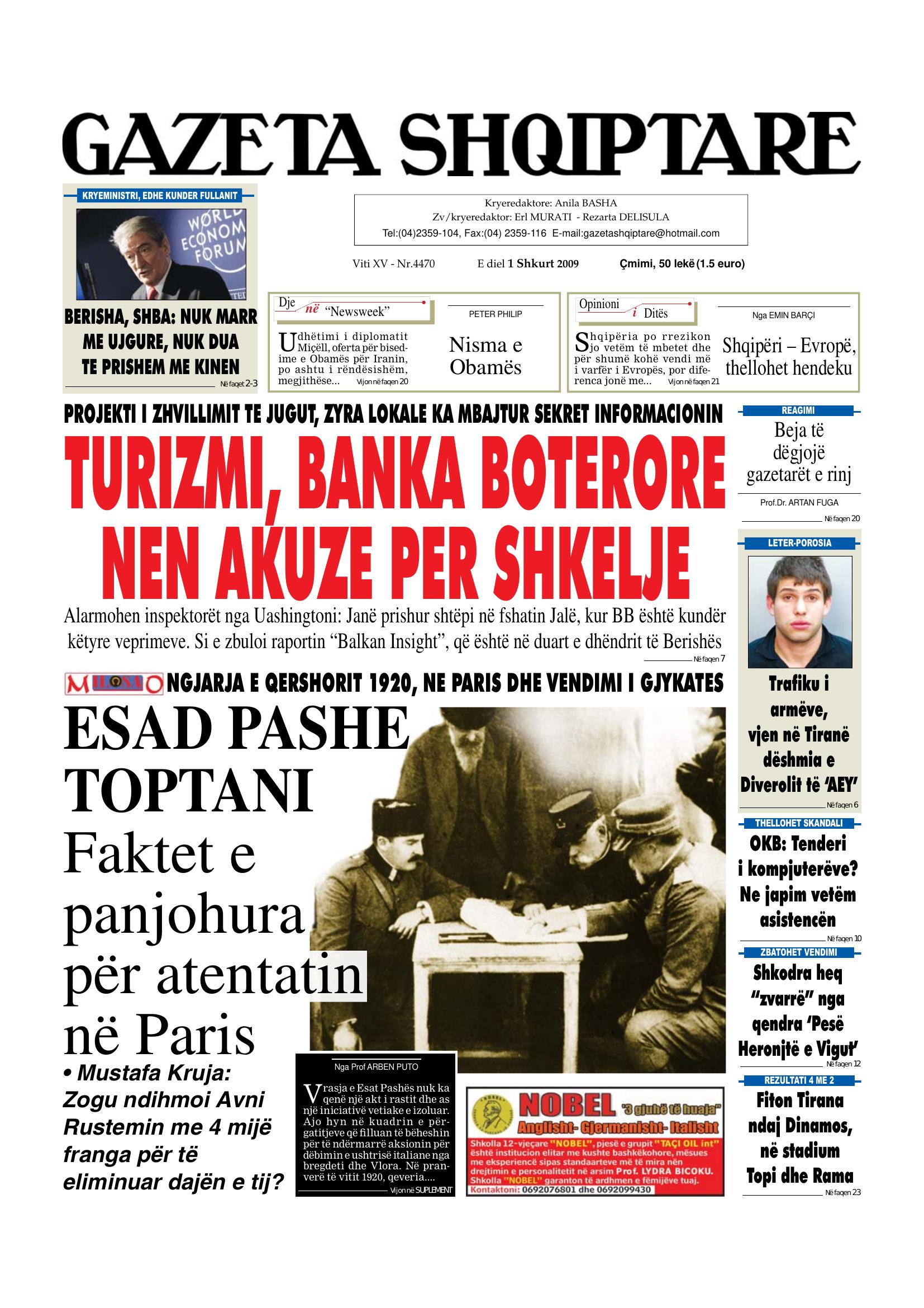 Gazeta Shqiptare 2009-02-01