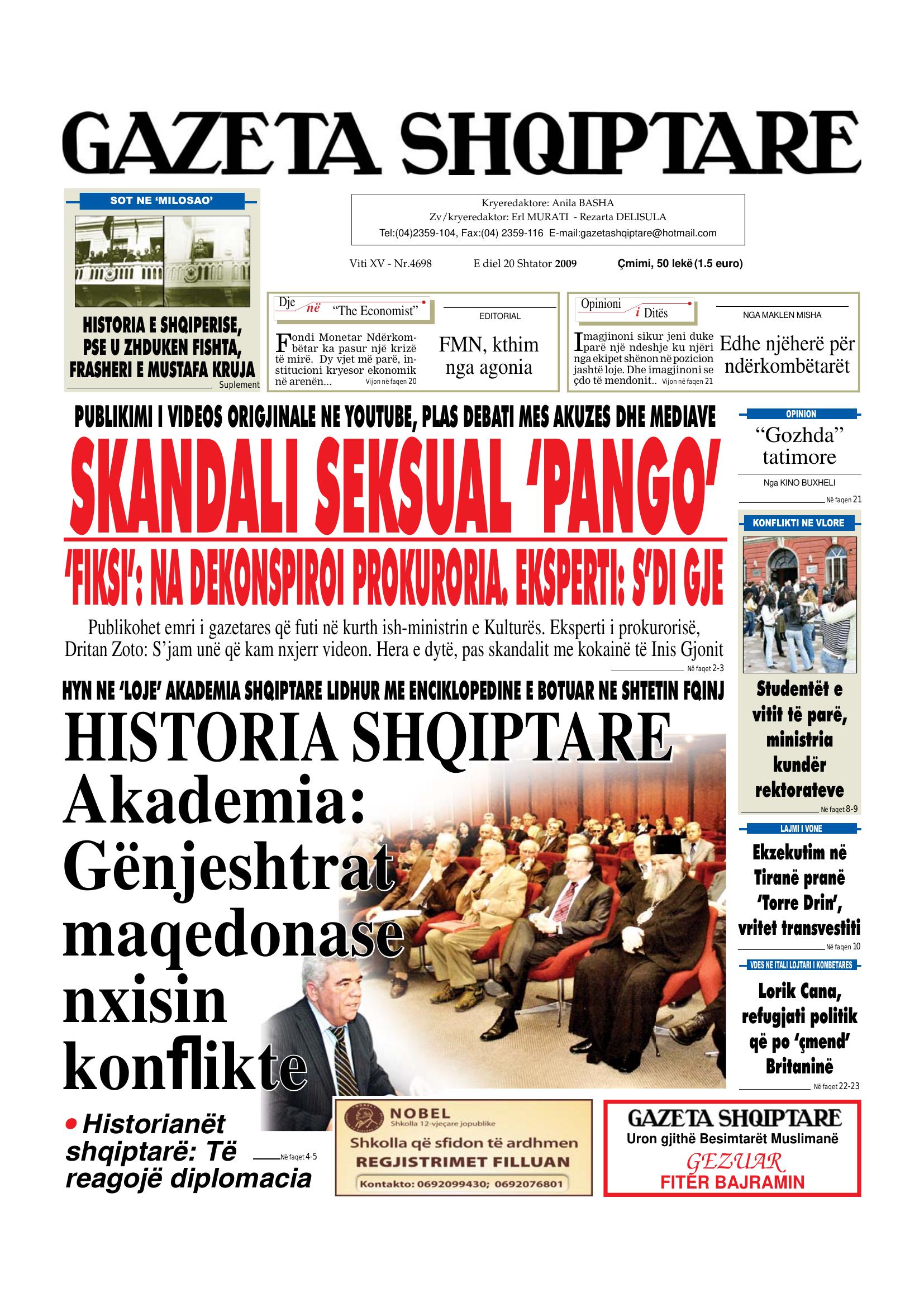 Gazeta Shqiptare 2009-09-20