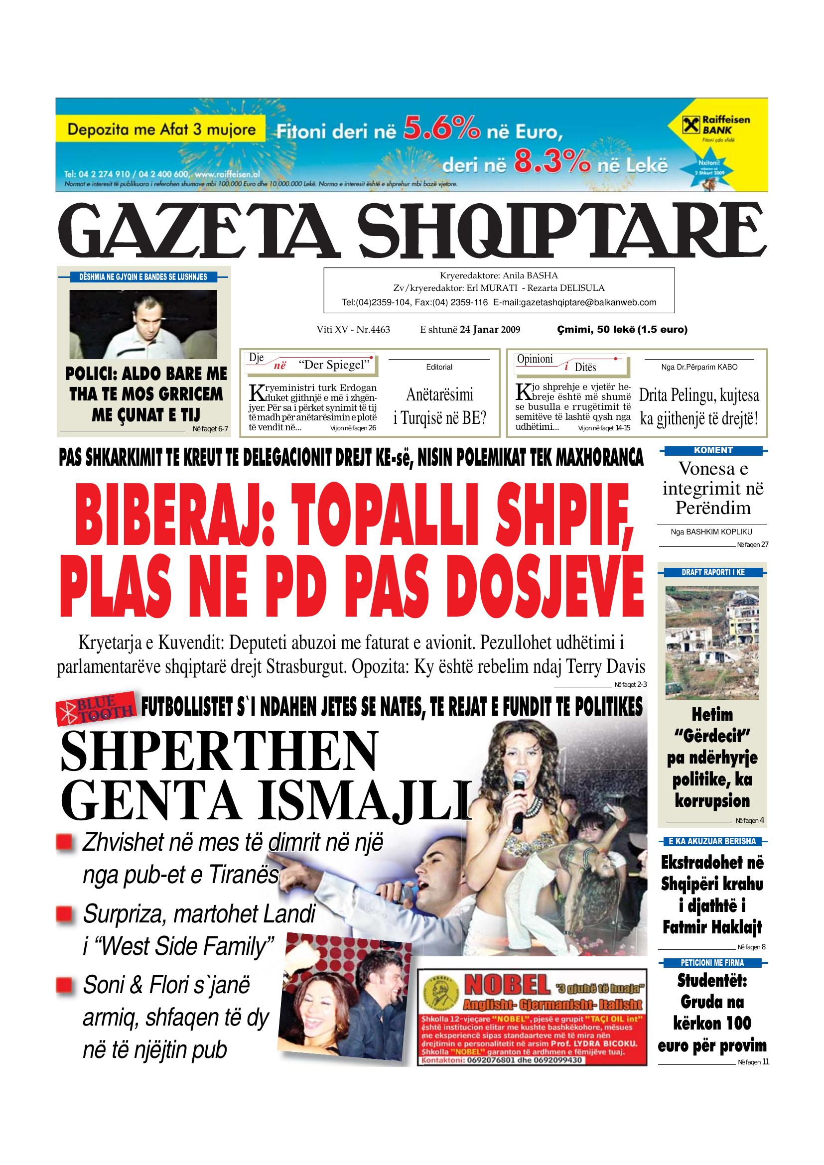 Gazeta Shqiptare 2009-01-24