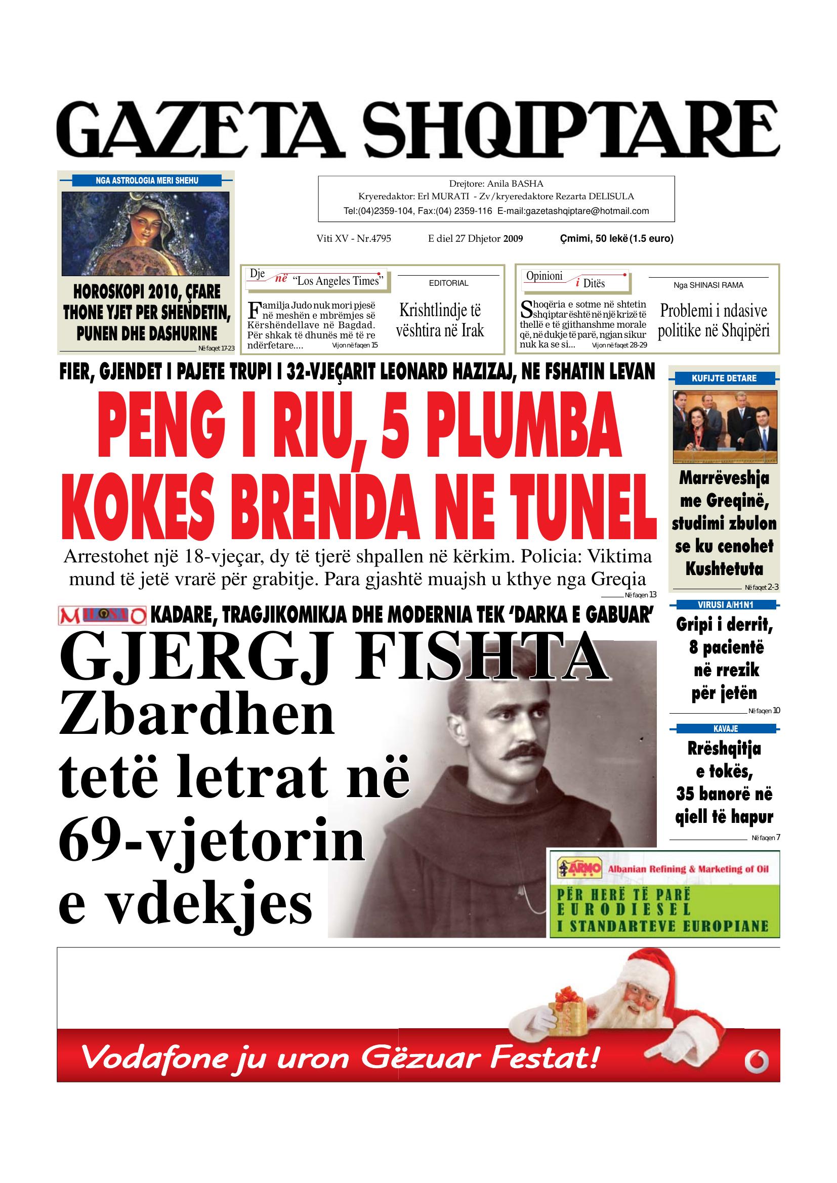 Gazeta Shqiptare 2009-12-27