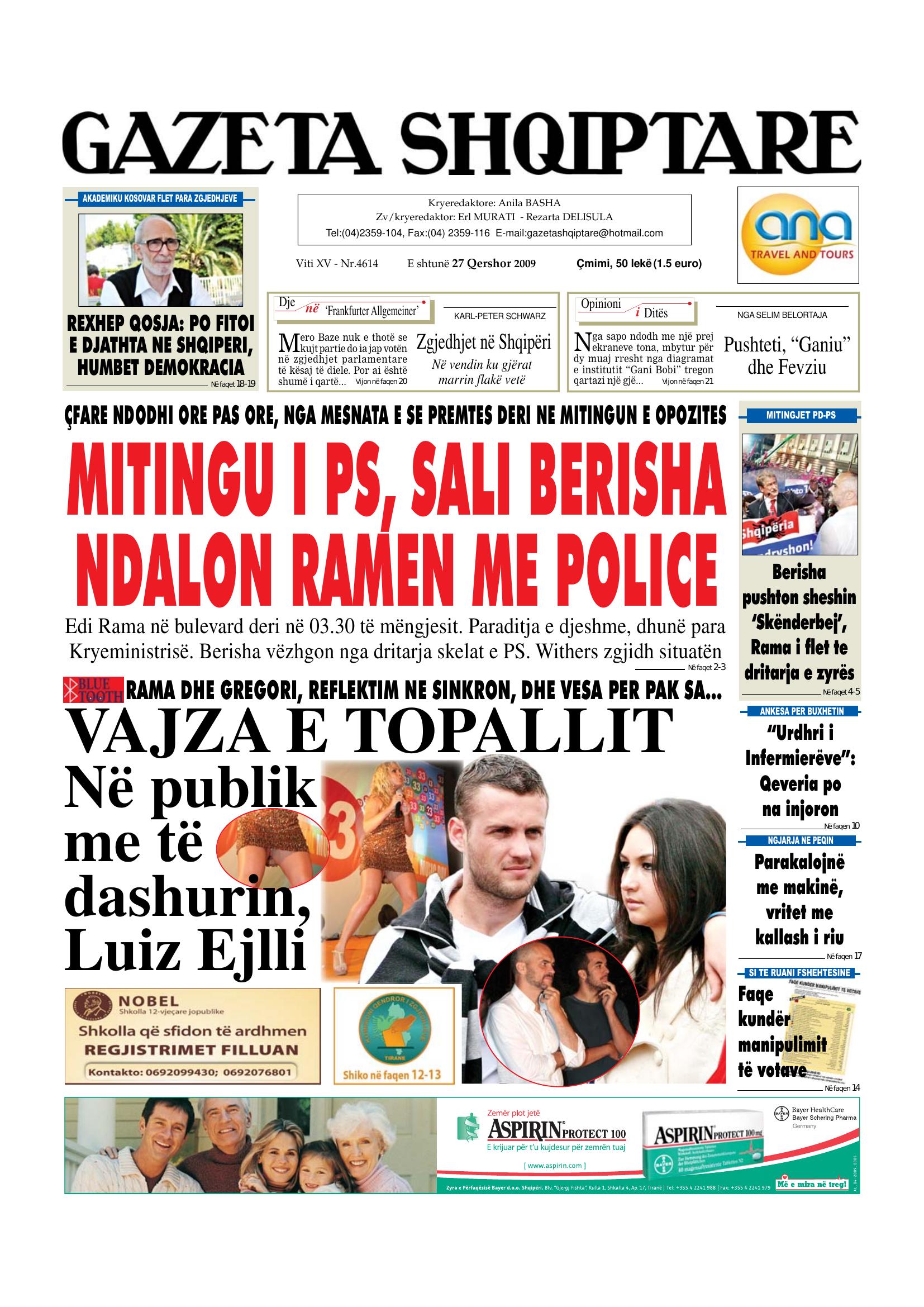 Gazeta Shqiptare 2009-06-27