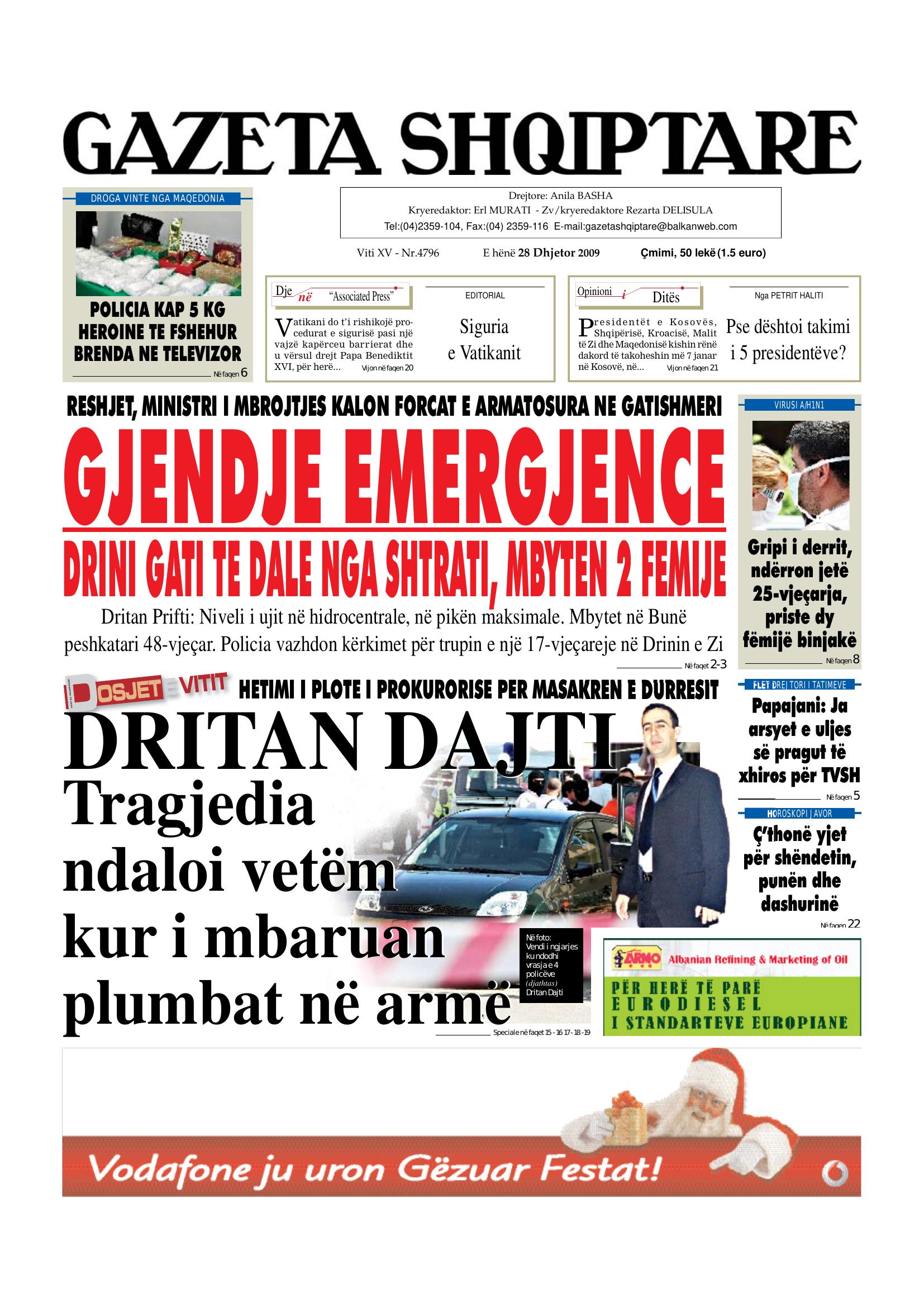 Gazeta Shqiptare 2009-12-28