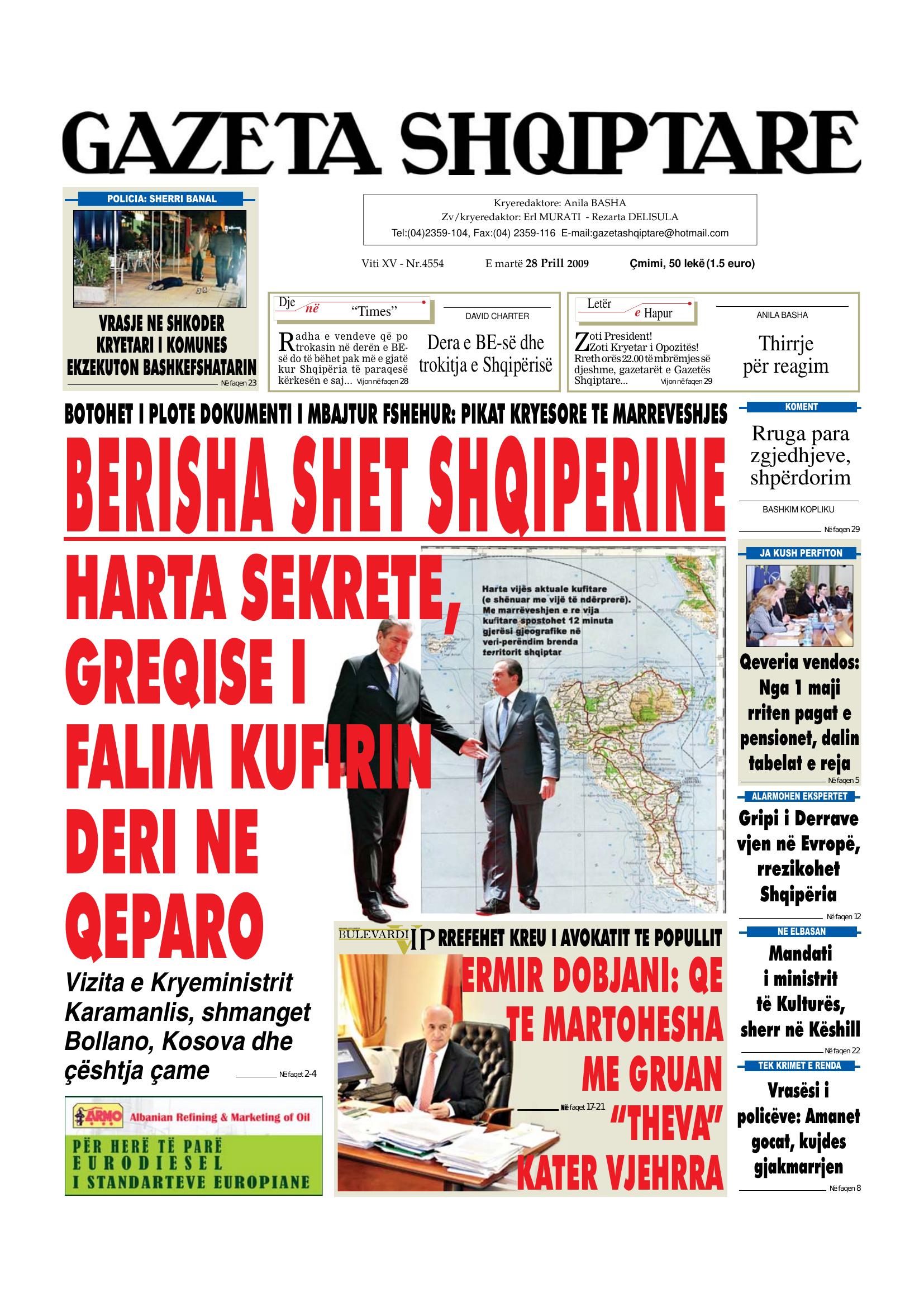 Gazeta Shqiptare 2009-04-28