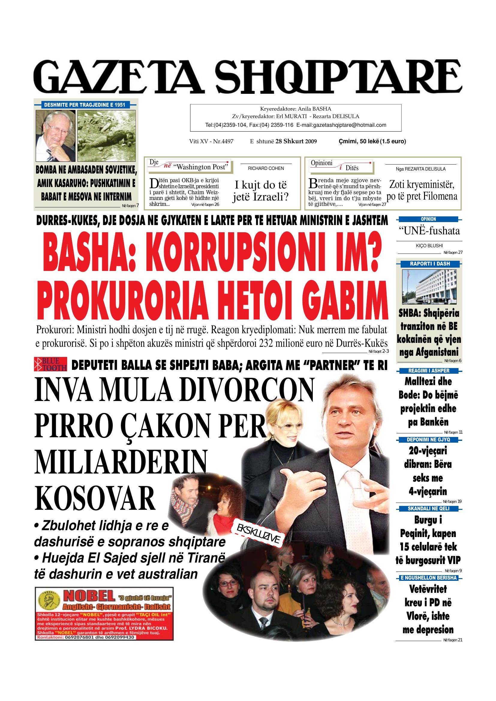 Gazeta Shqiptare 2009-02-28