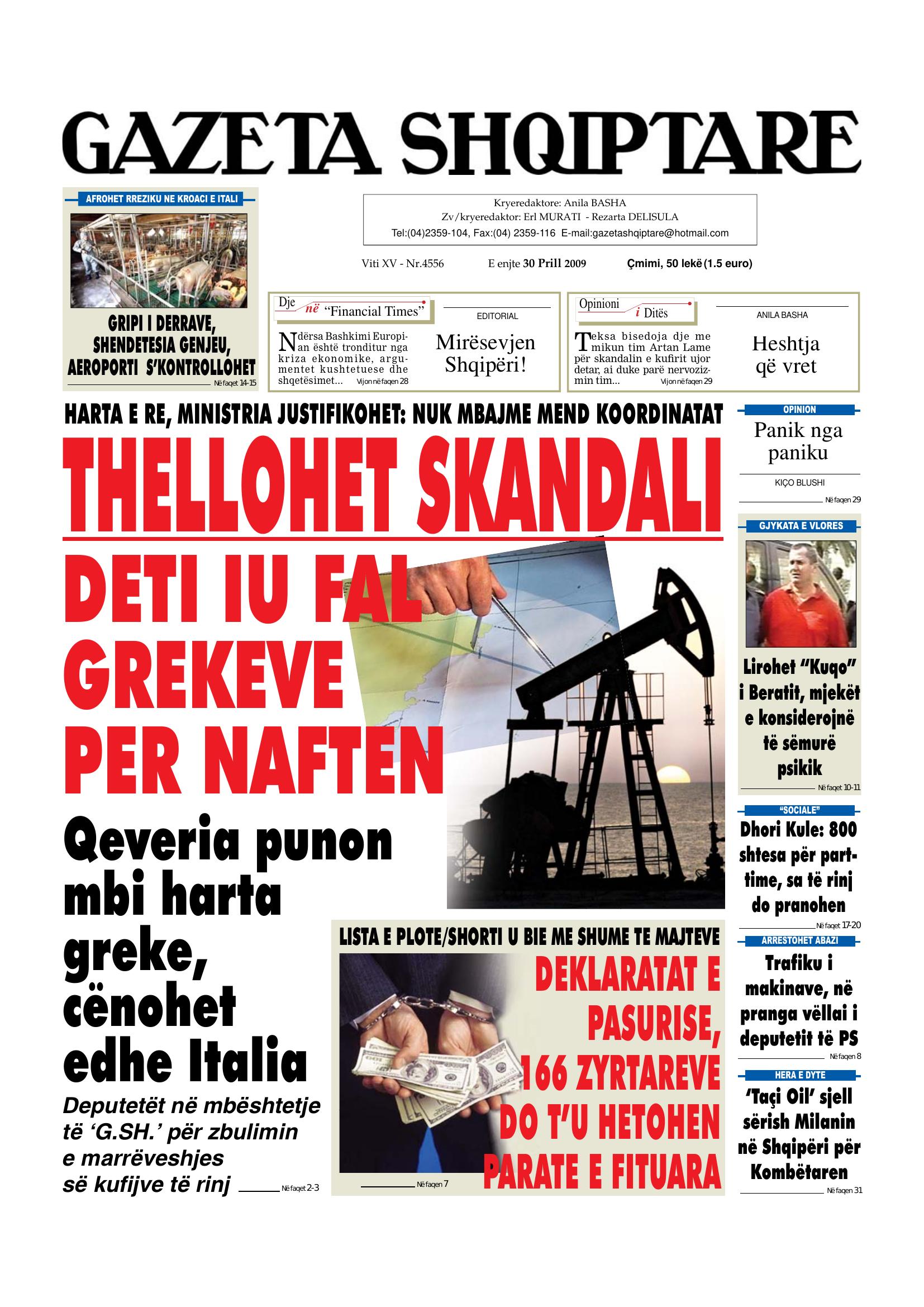 Gazeta Shqiptare 2009-04-30