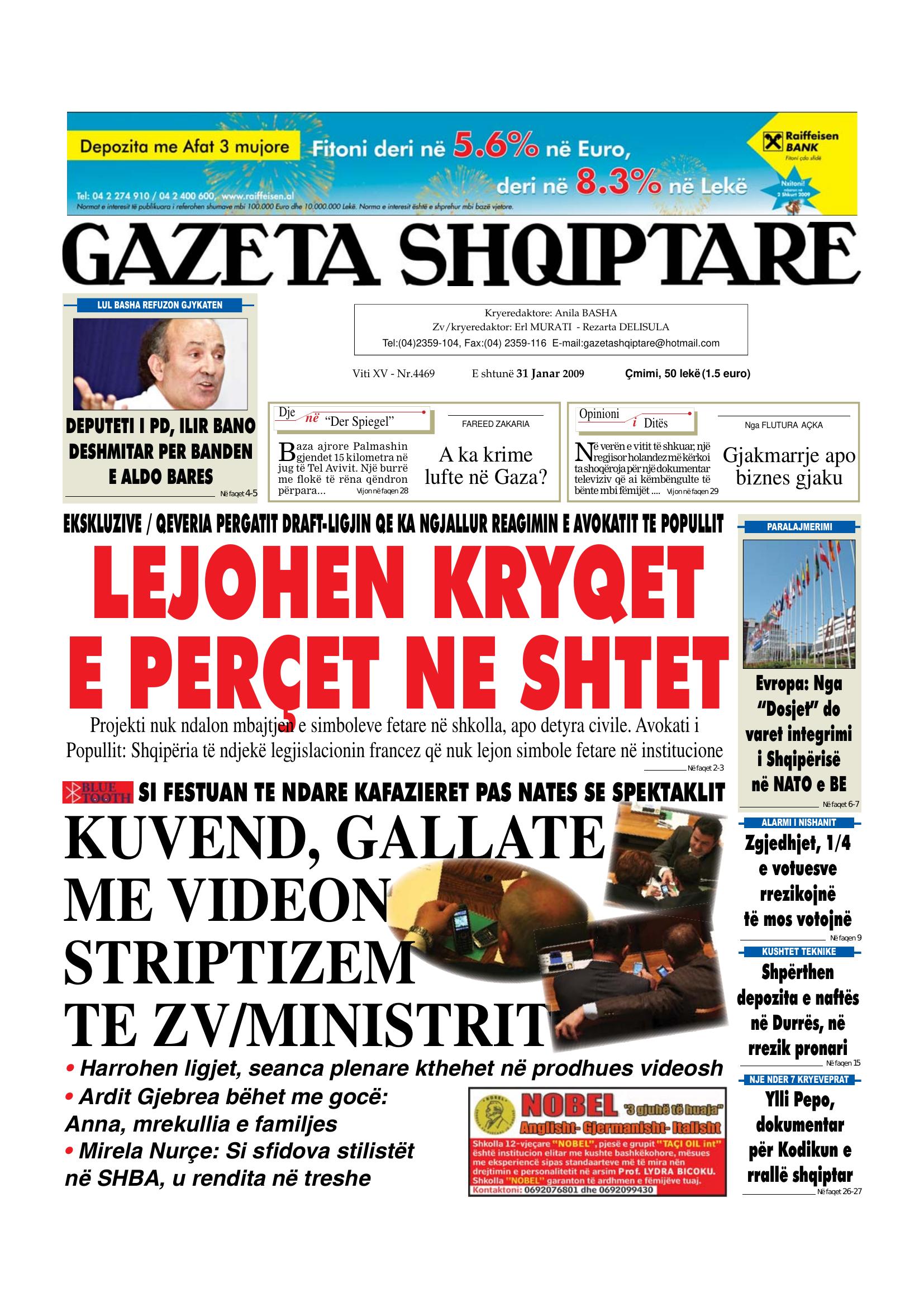 Gazeta Shqiptare 2009-01-31