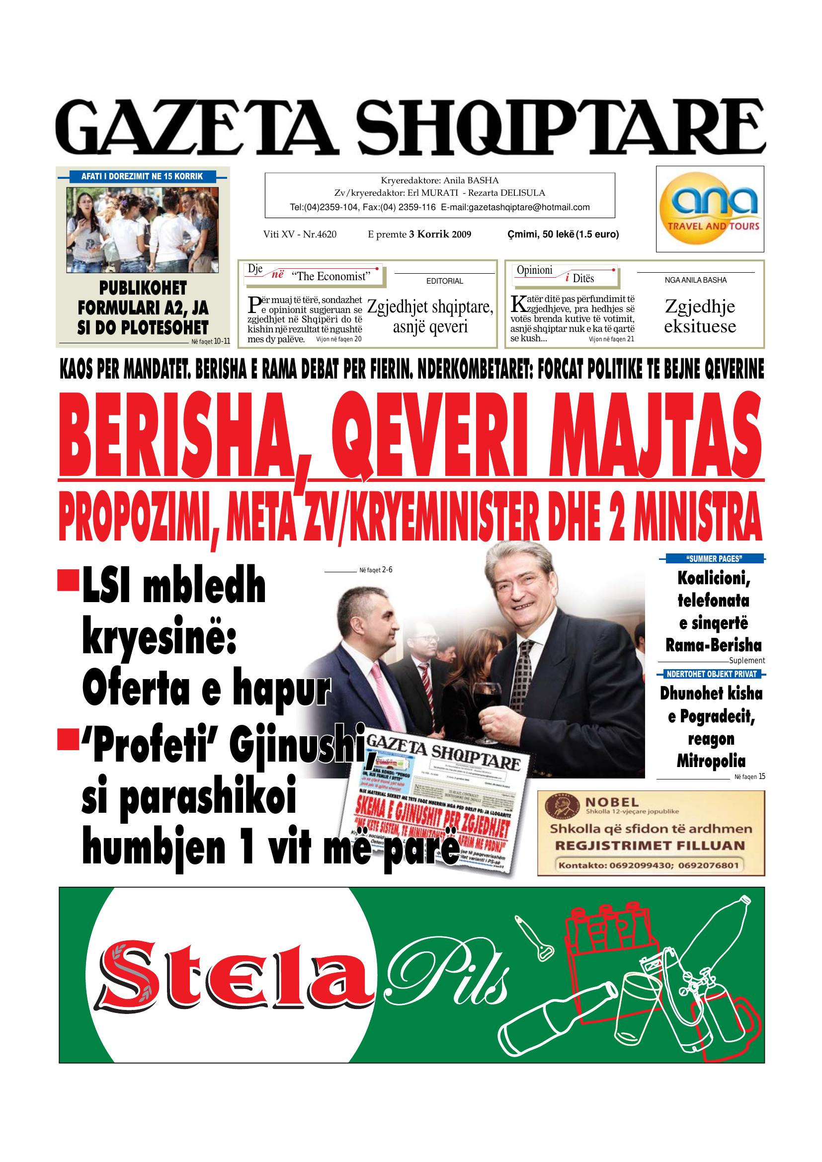 Gazeta Shqiptare 2009-07-03