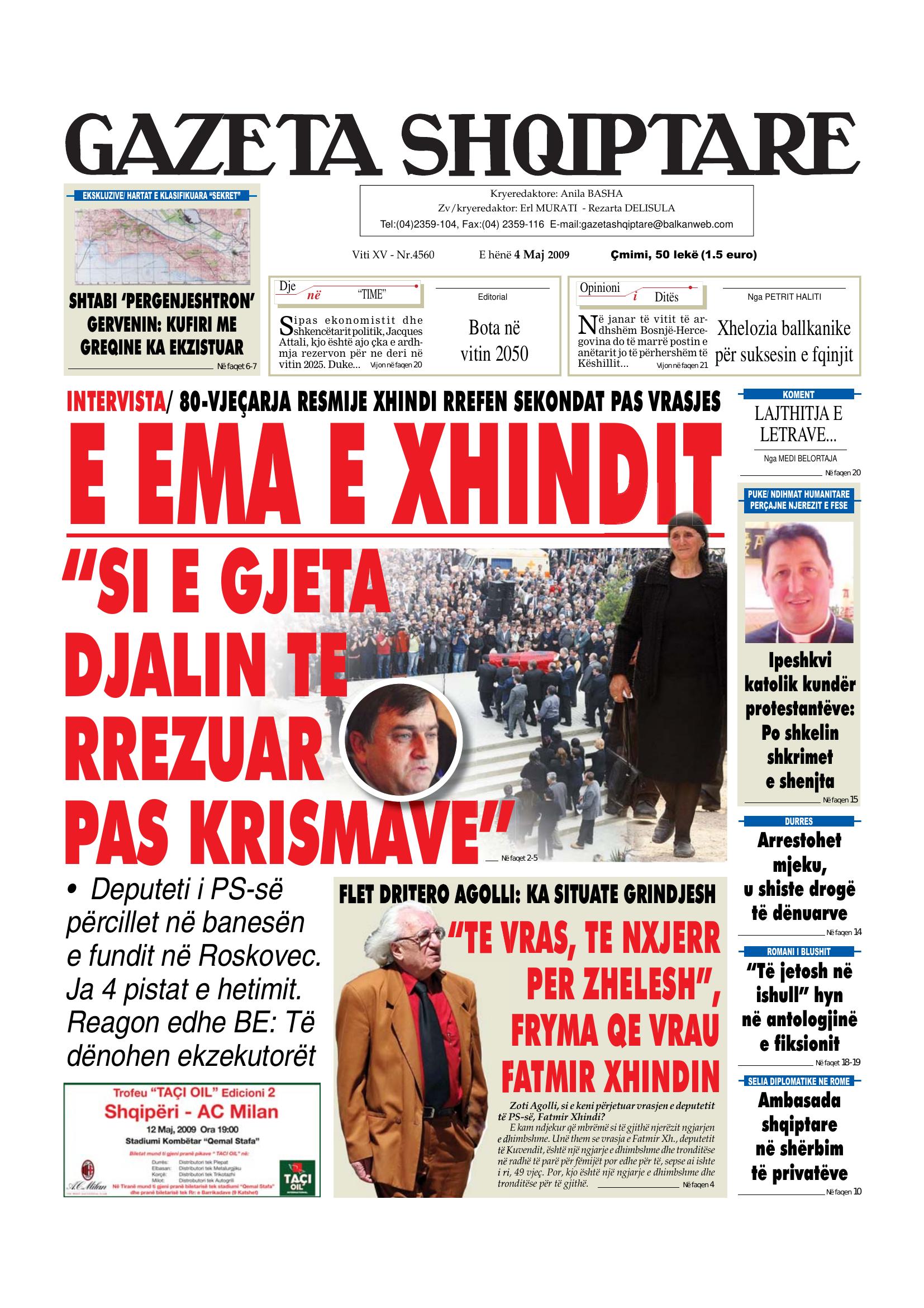 Gazeta Shqiptare 2009-05-04
