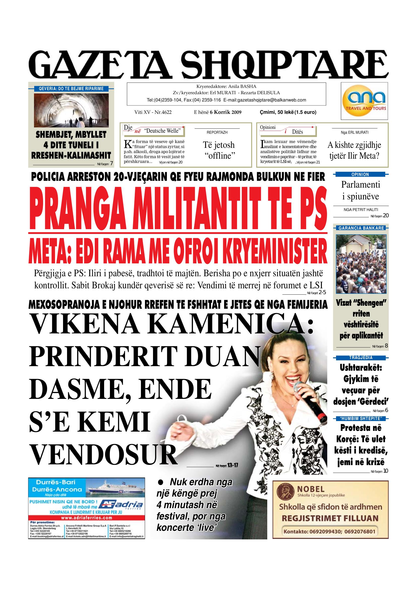 Gazeta Shqiptare 2009-07-06