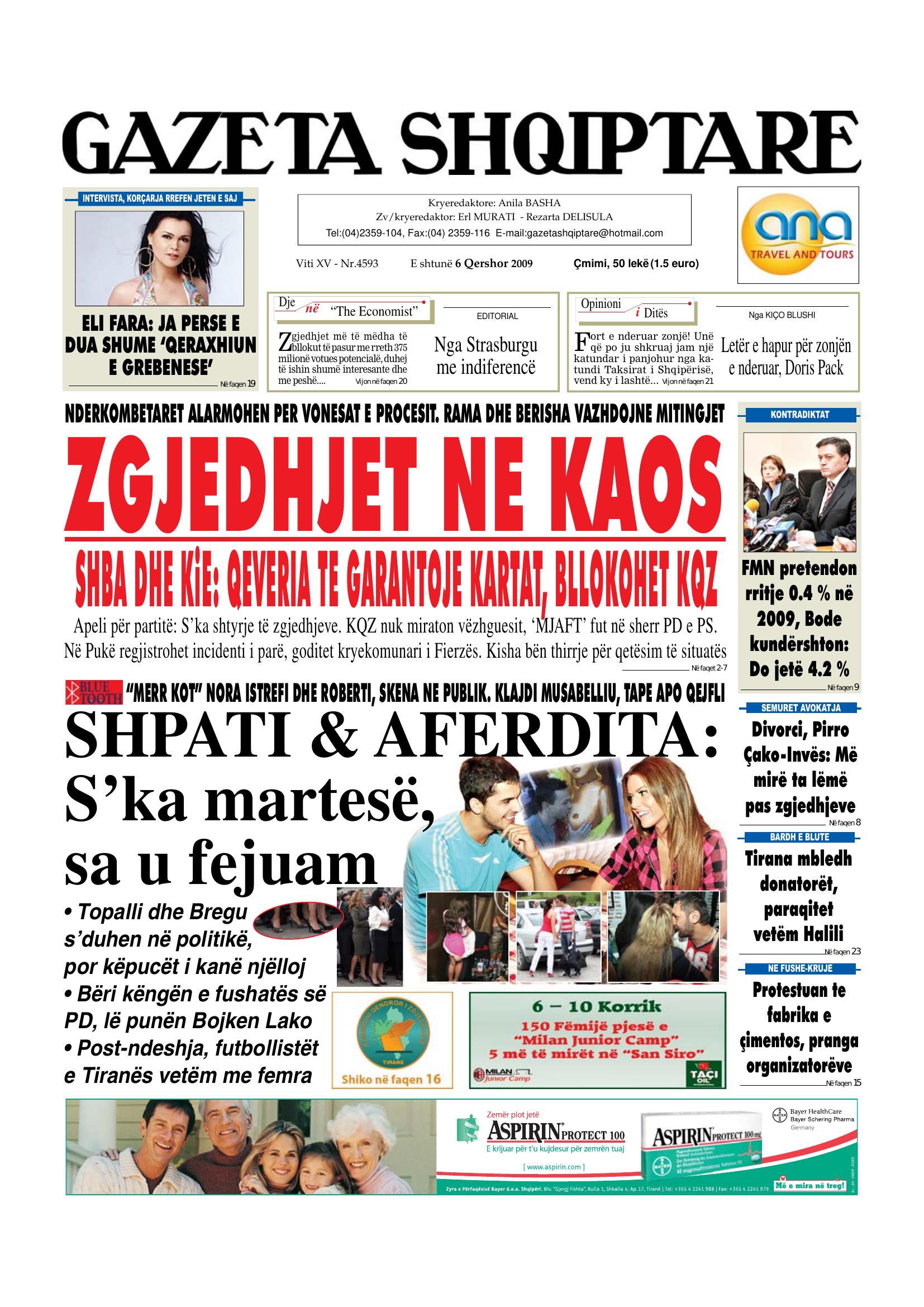 Gazeta Shqiptare 2009-06-06