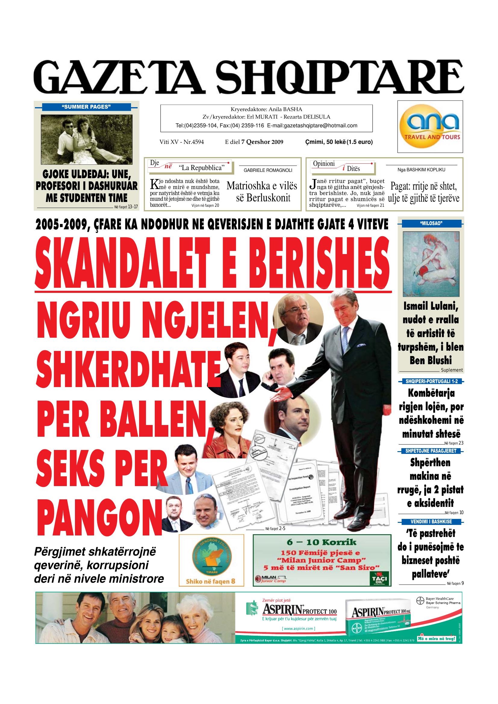 Gazeta Shqiptare 2009-06-07