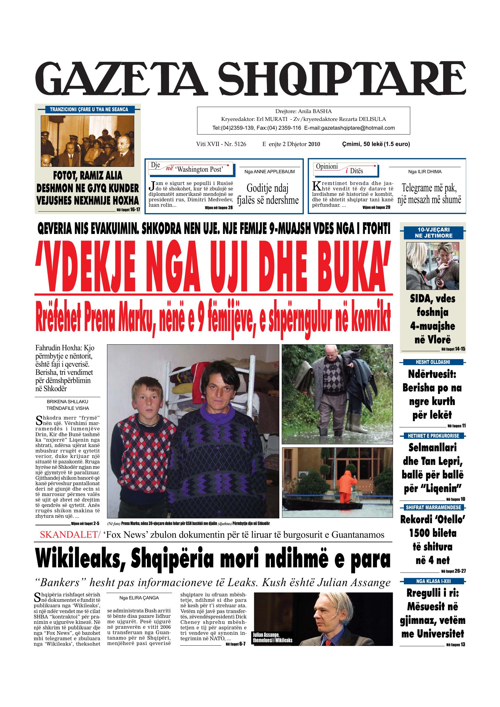 Gazeta Shqiptare 2010-12-02