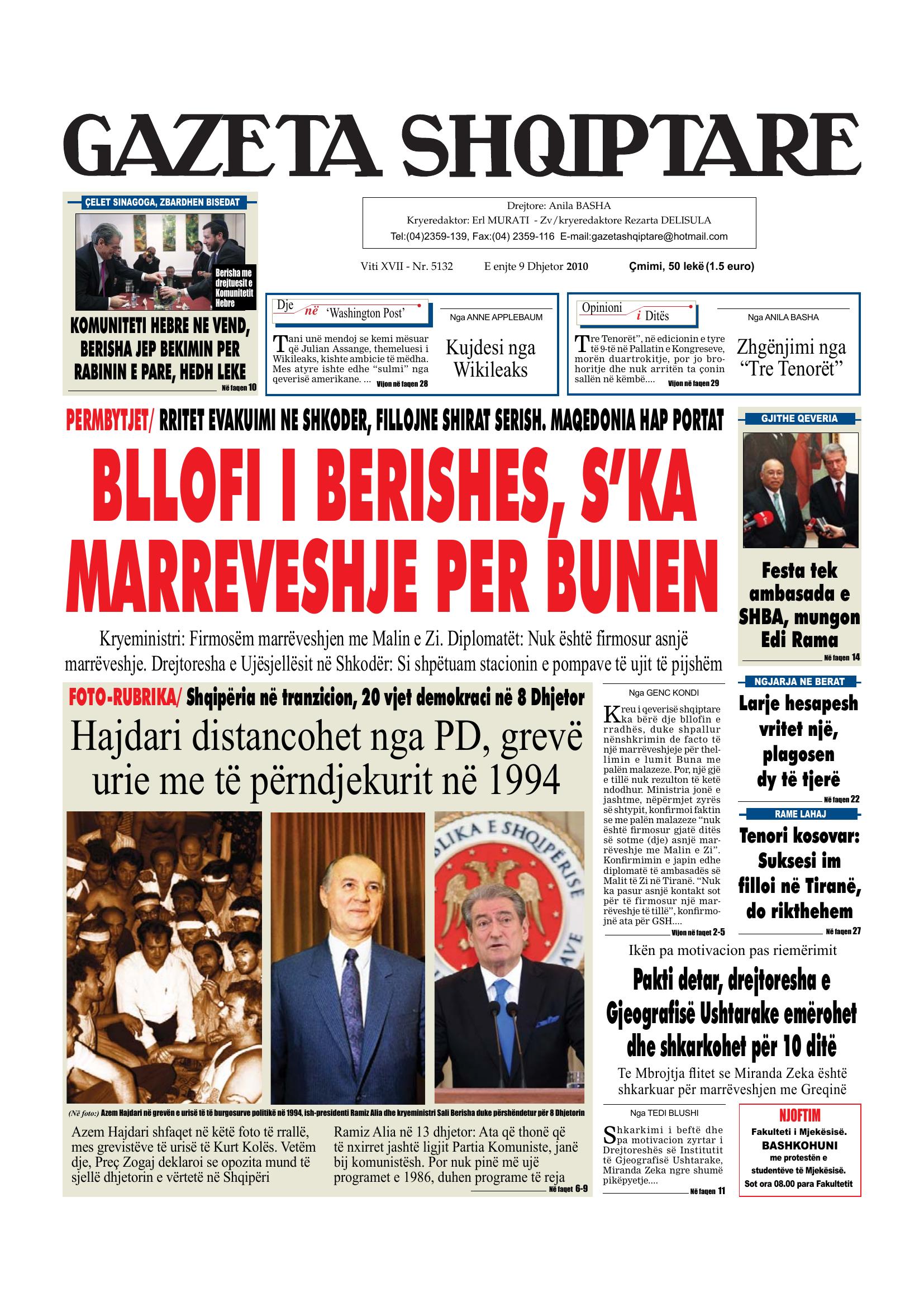 Gazeta Shqiptare 2010-12-09