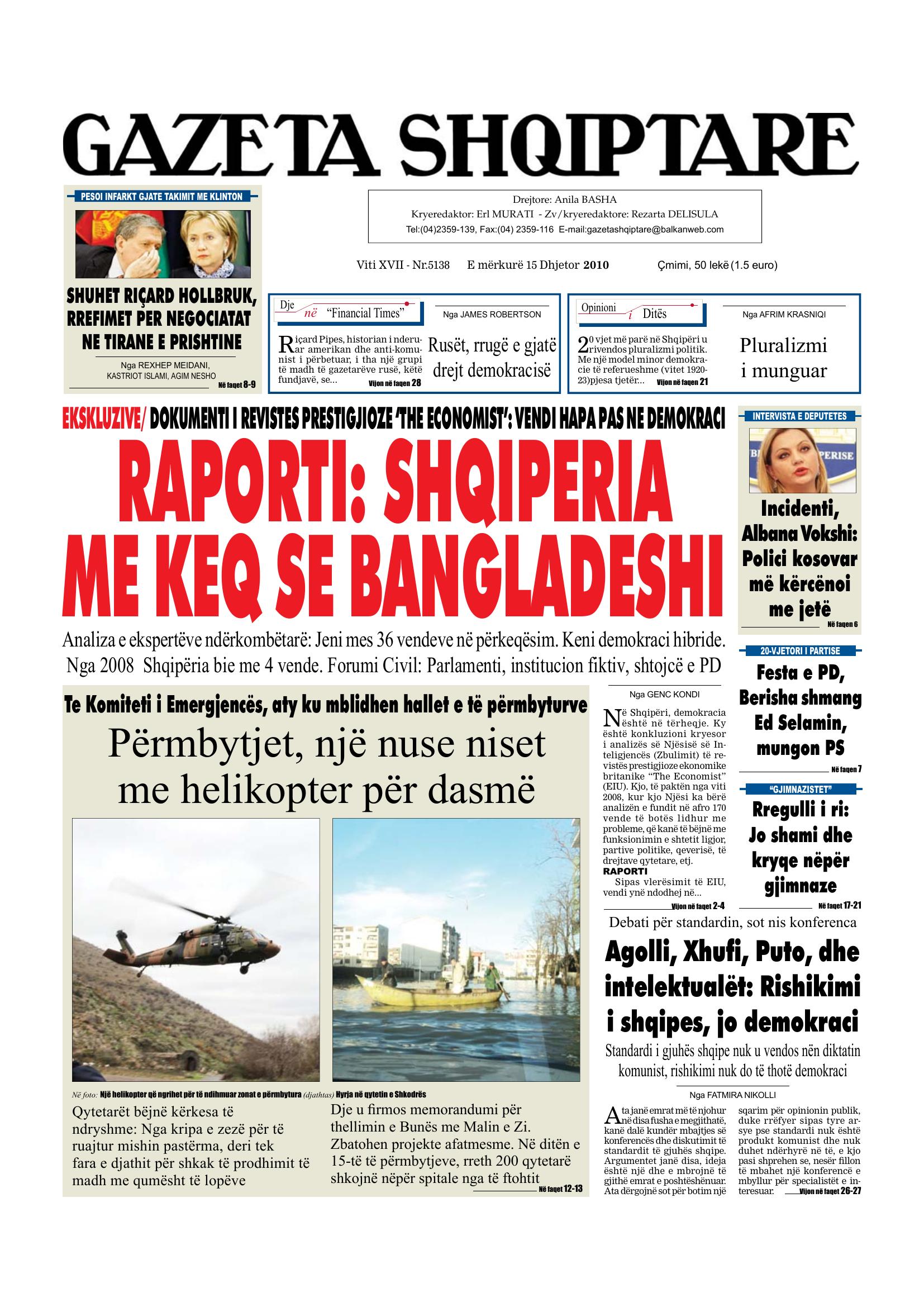 Gazeta Shqiptare 2010-12-15